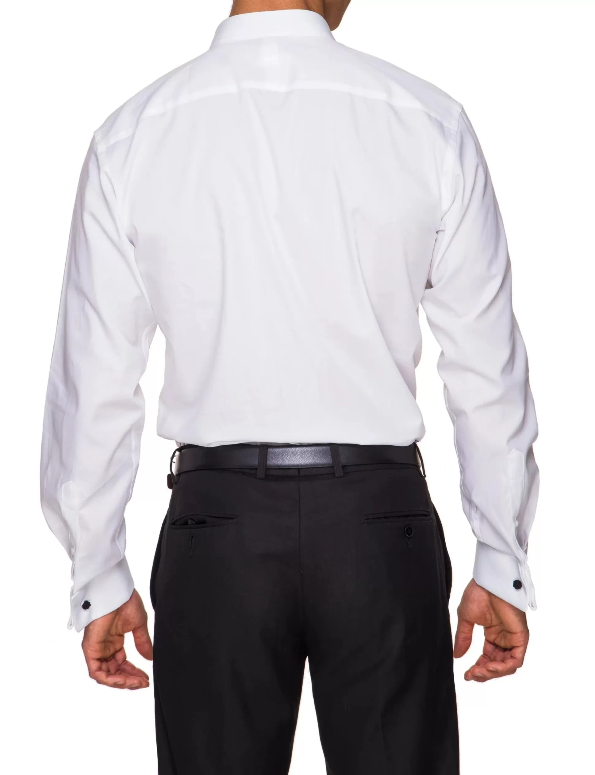 Best Sale Henry Bucks ABELARD Marcella Stud Wing Dinner Shirt Single Cuff Classic Fit WHITE WHITE SC-CLASSIC FIT