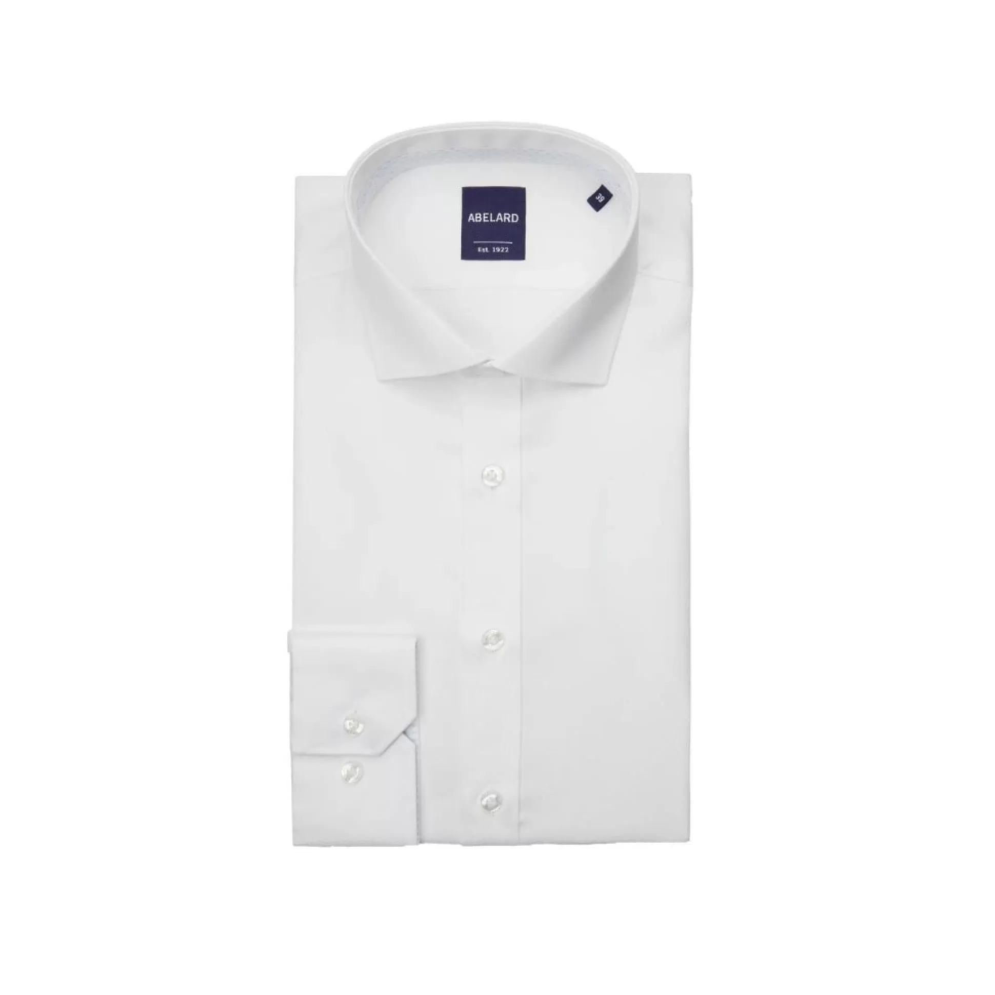 Clearance Henry Bucks ABELARD Non Iron Cotton Twill Shirt Double Cuff Slim Fit WHITE WHITE DC-SLIM FIT