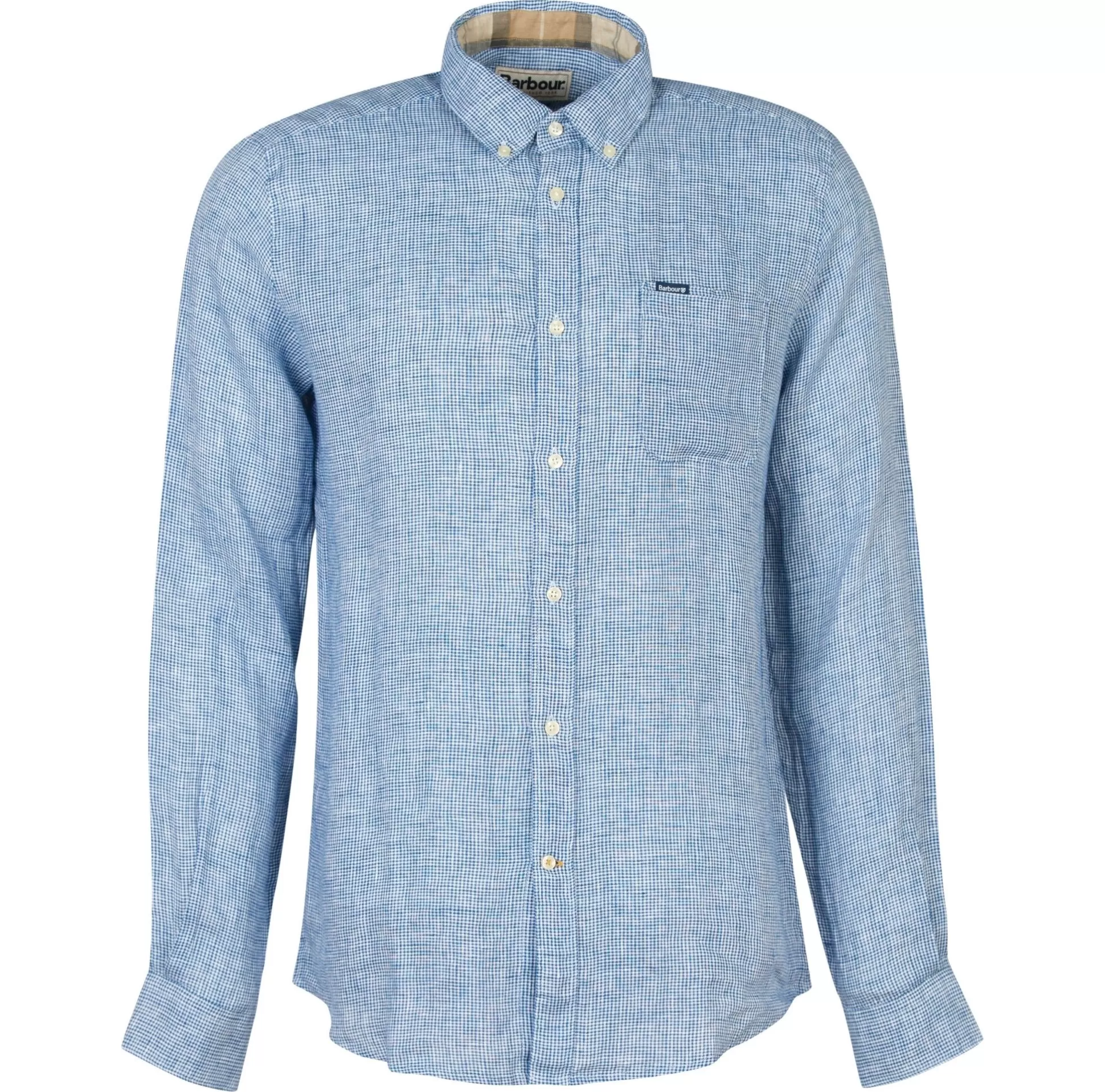Shop Henry Bucks BARBOUR Linton Tailored Shirt NAVY