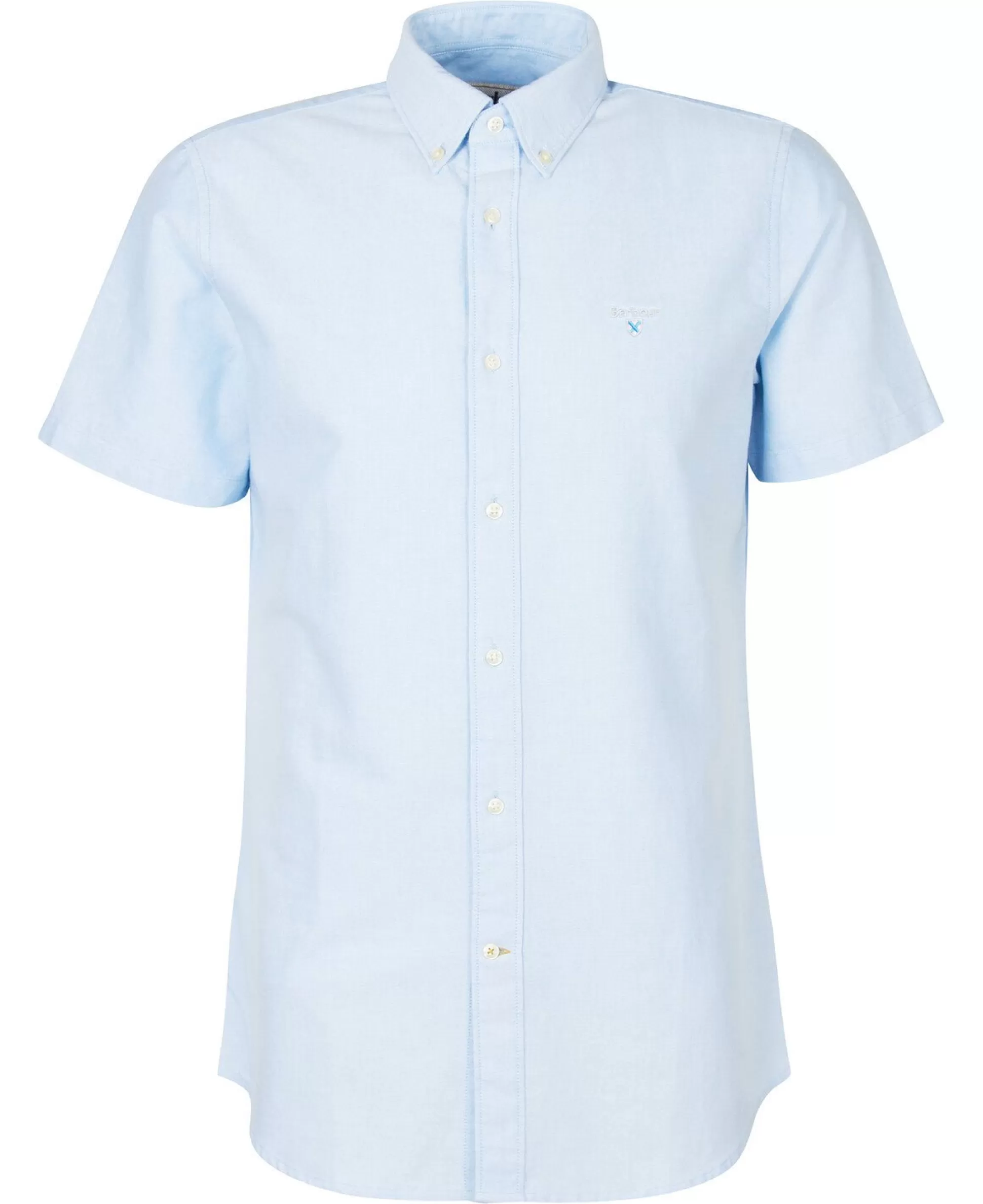 Sale Henry Bucks BARBOUR Oxford Short Sleeve Tailored Shirt SKY
