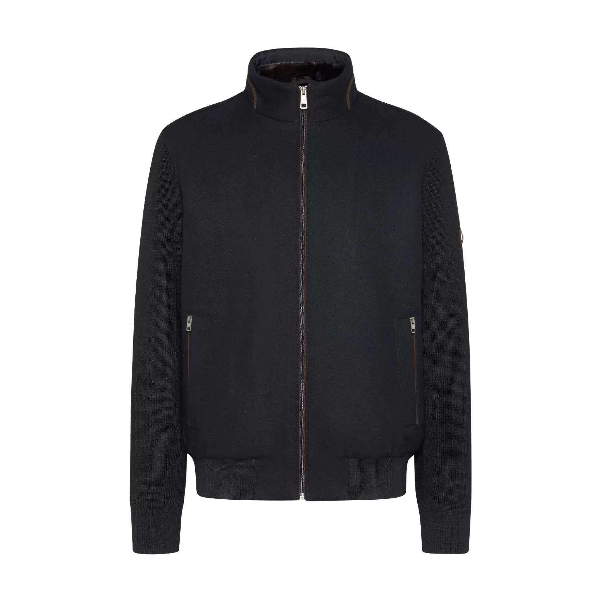 Hot Henry Bucks BUGATTI Men's Front Zip Long Sleeve Jumper DARK NAVY