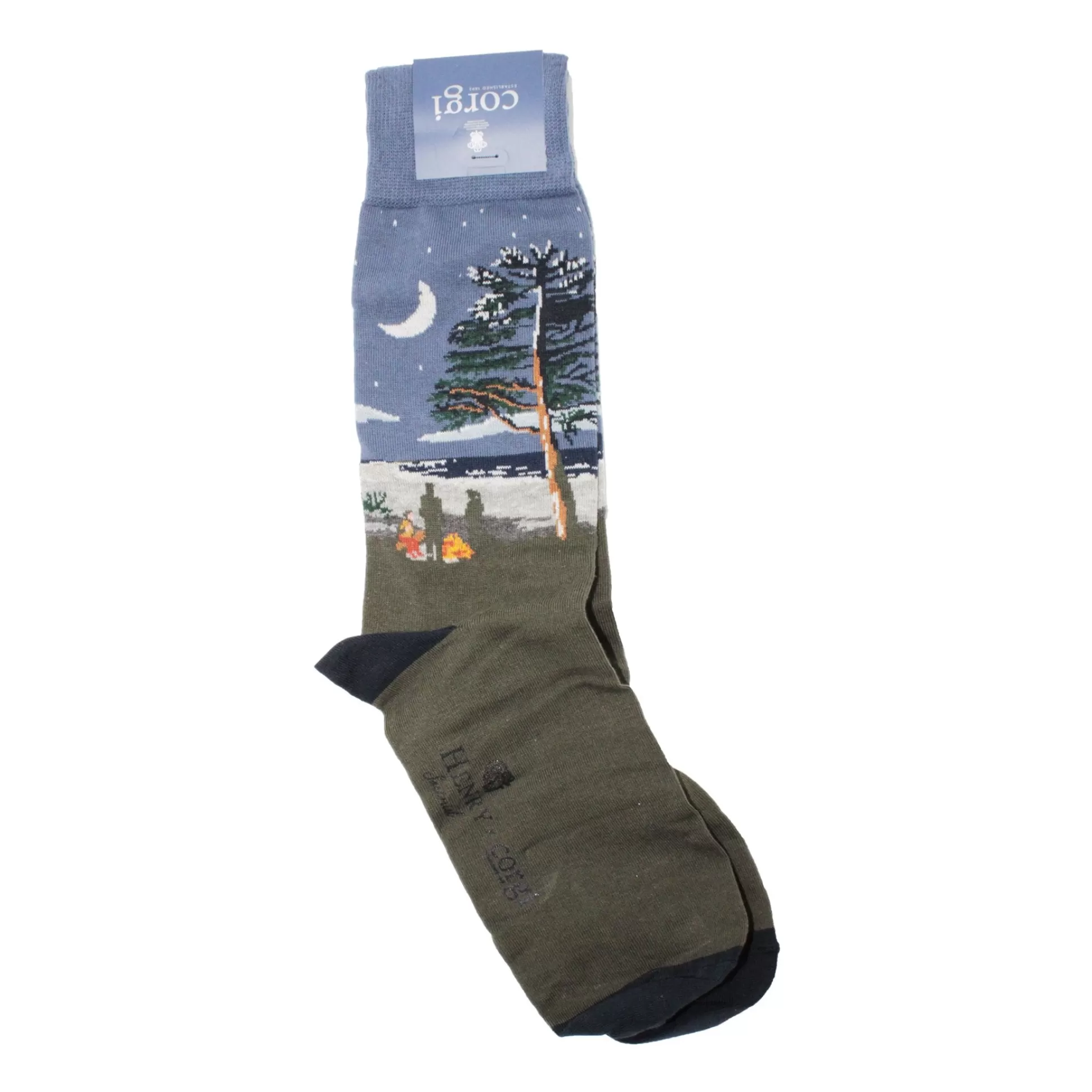 New Henry Bucks CORGI Cotton Socks Gift Set BLUE MULTI