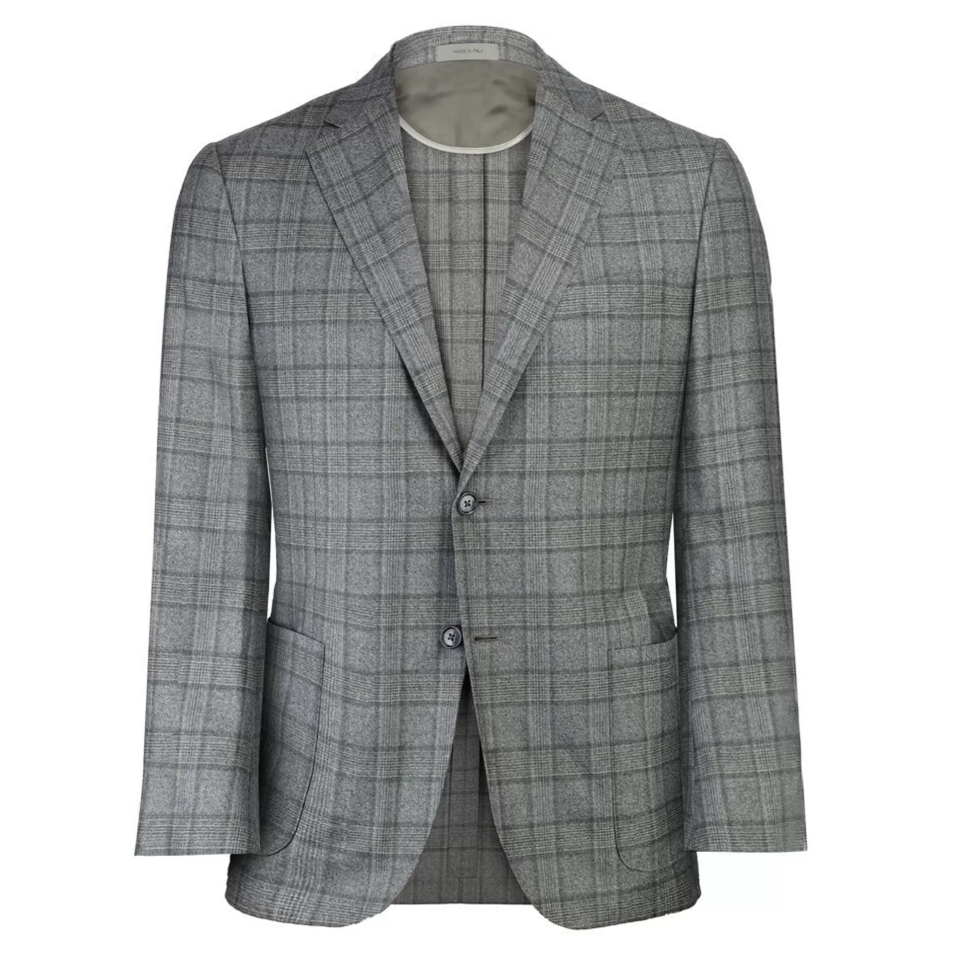 New Henry Bucks CORNELIANI Flannel Single Breasted Soft Blazer GREY