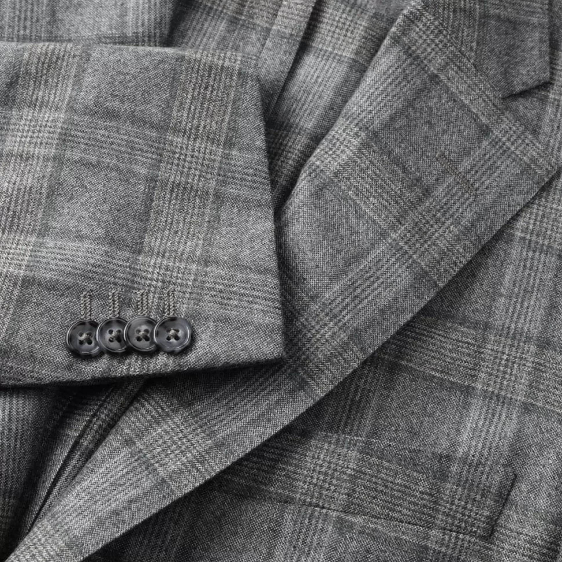 New Henry Bucks CORNELIANI Flannel Single Breasted Soft Blazer GREY