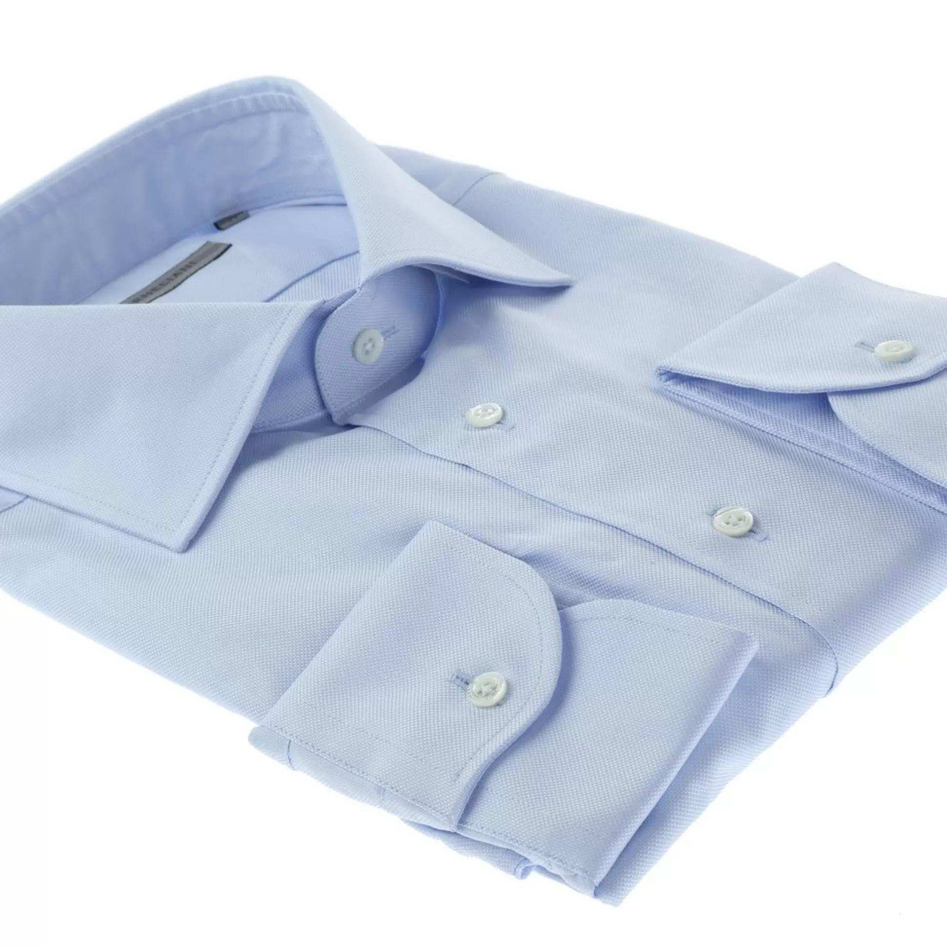 Outlet Henry Bucks CORNELIANI Oxford Single Cuff Tailored Fit Cotton Shirt BLUE BLUE SC-TAILORED FIT
