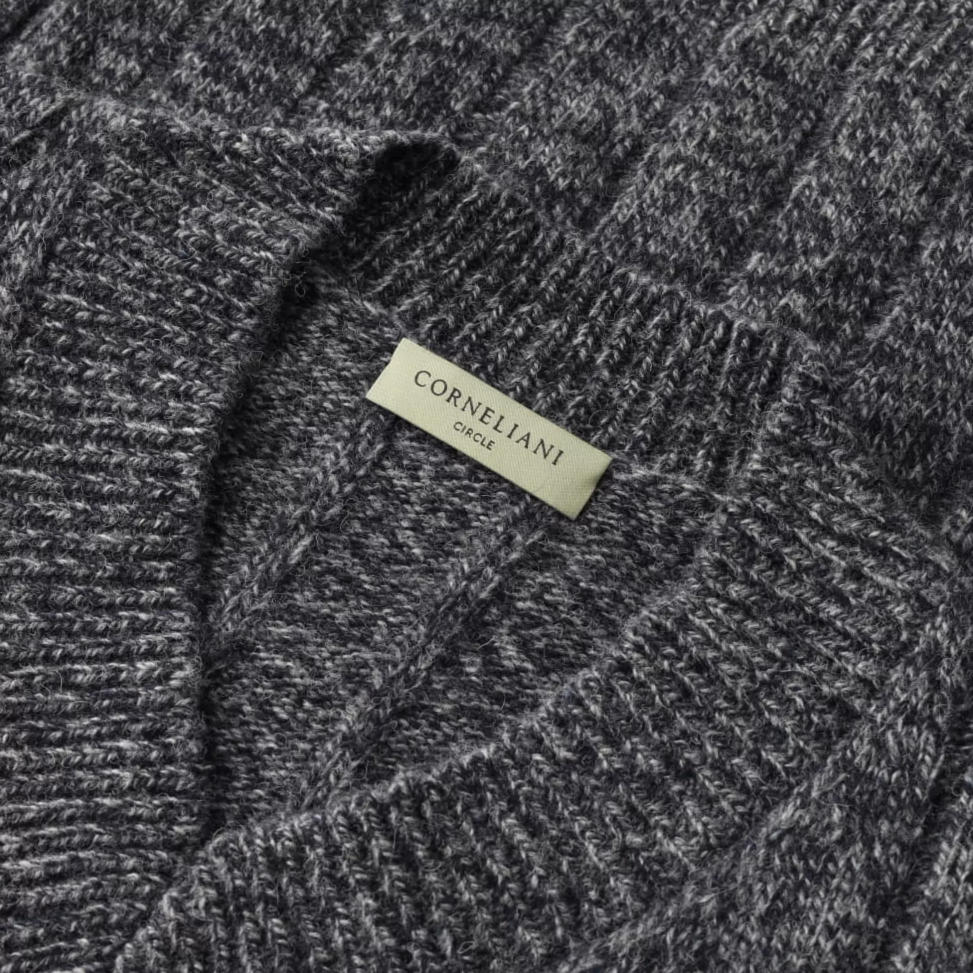 Clearance Henry Bucks CORNELIANI V Neck Wool Knit CHARCOAL