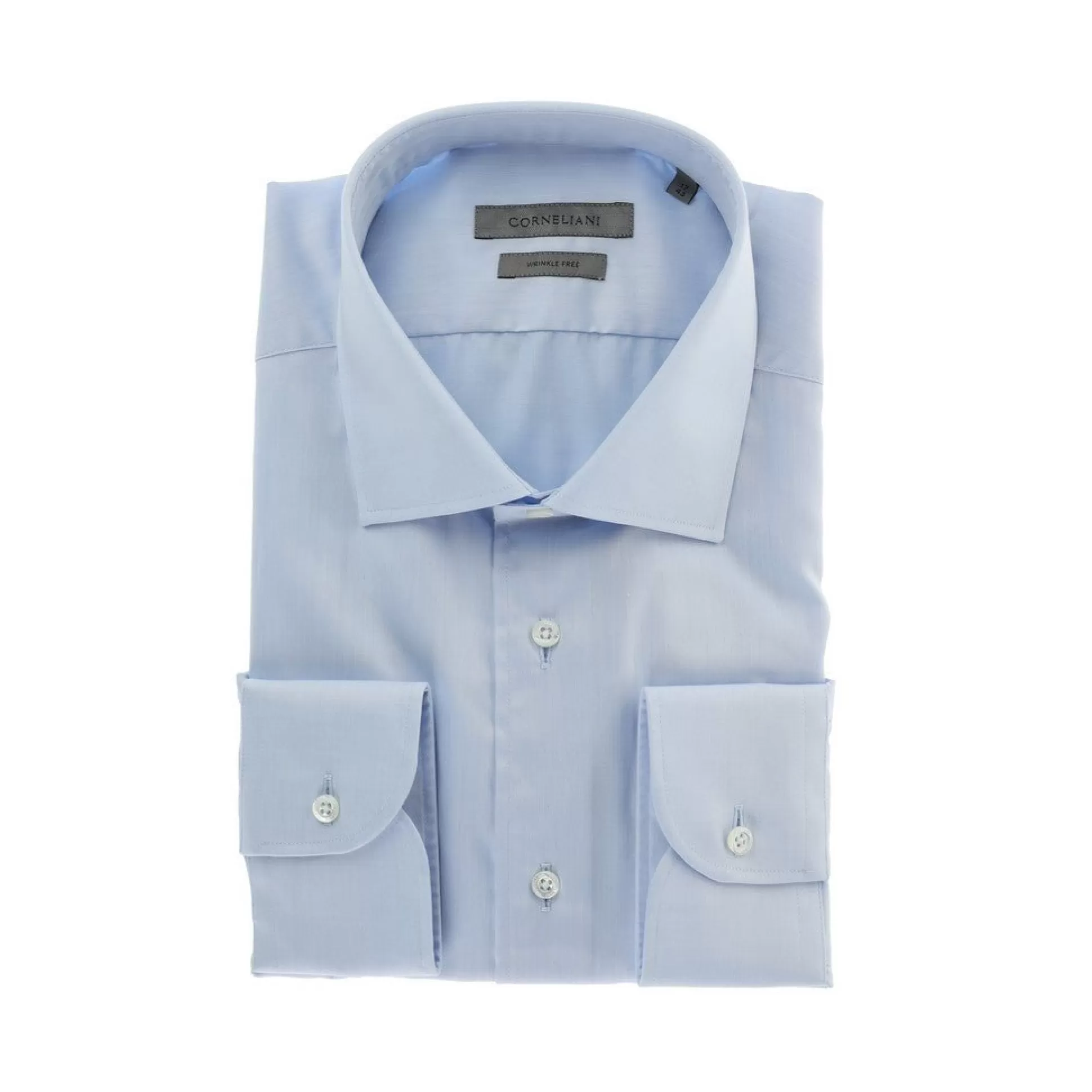Shop Henry Bucks CORNELIANI Wrinkle Free Twill Shirt SKY BLUE