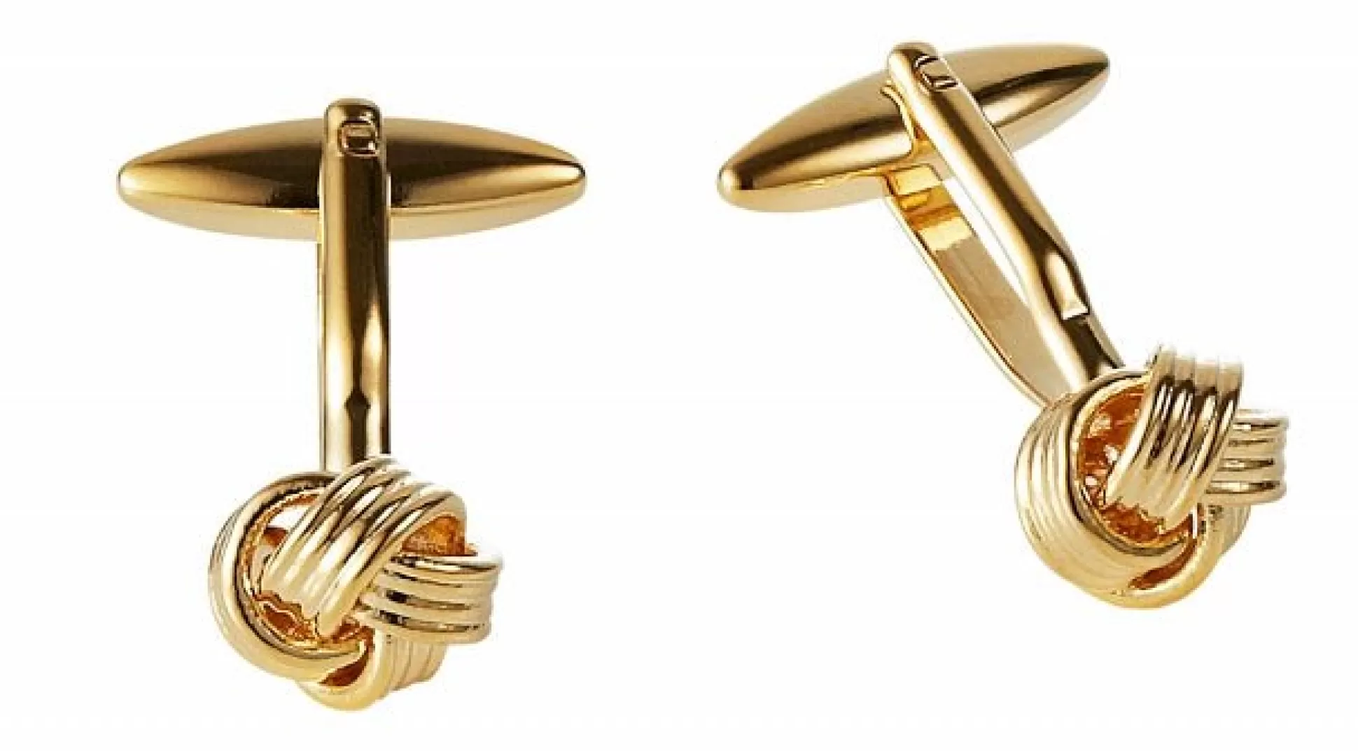 Online Henry Bucks Cudworth Gold Plated Knot Cufflinks -