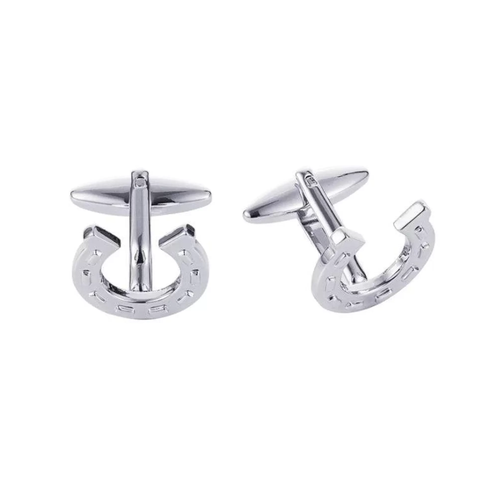 Store Henry Bucks CUDWORTH Rhodium Plated Horse Shoe Cufflinks -