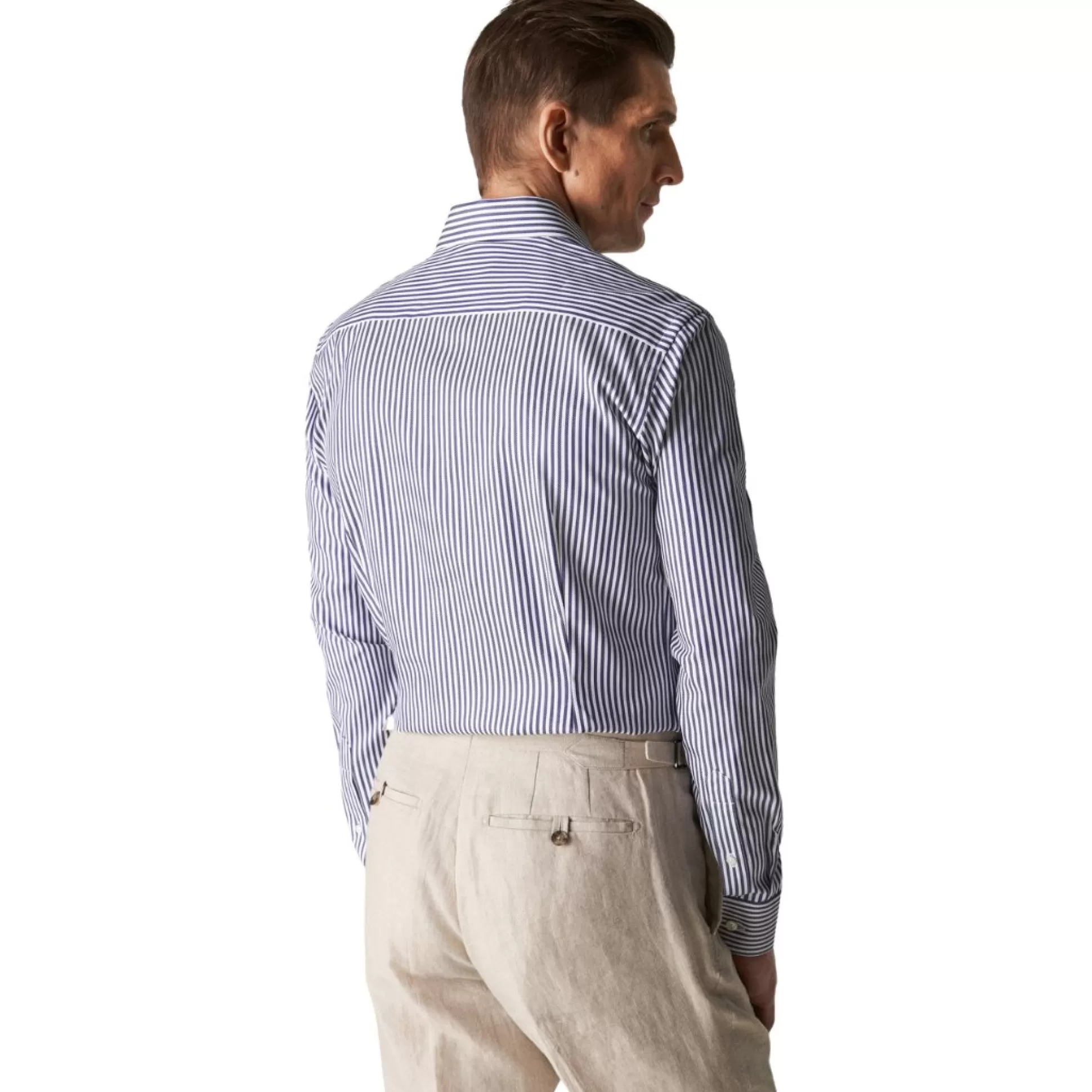 Cheap Henry Bucks ETON Bengal Stripe Royal Twill Shirt Contemporary Fit NAVY NAVY SC-CONTEMPORARY FIT