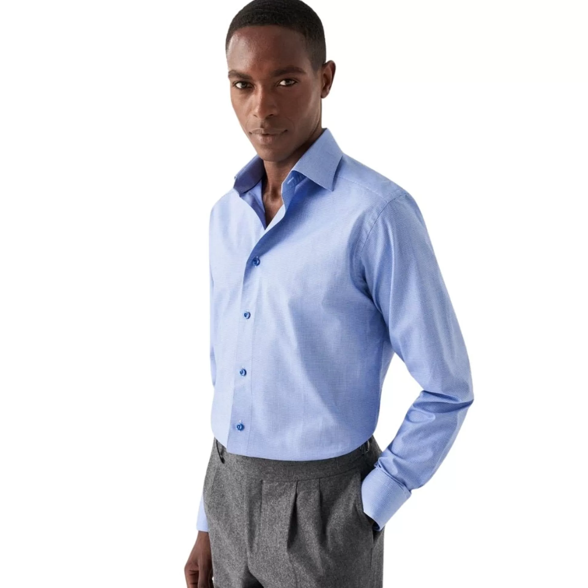 Cheap Henry Bucks ETON Cutaway Long Sleeve Shirt Single Cuff Classic Fit LIGHT BLUE LIGHT BLUE SC-CLASSIC FIT