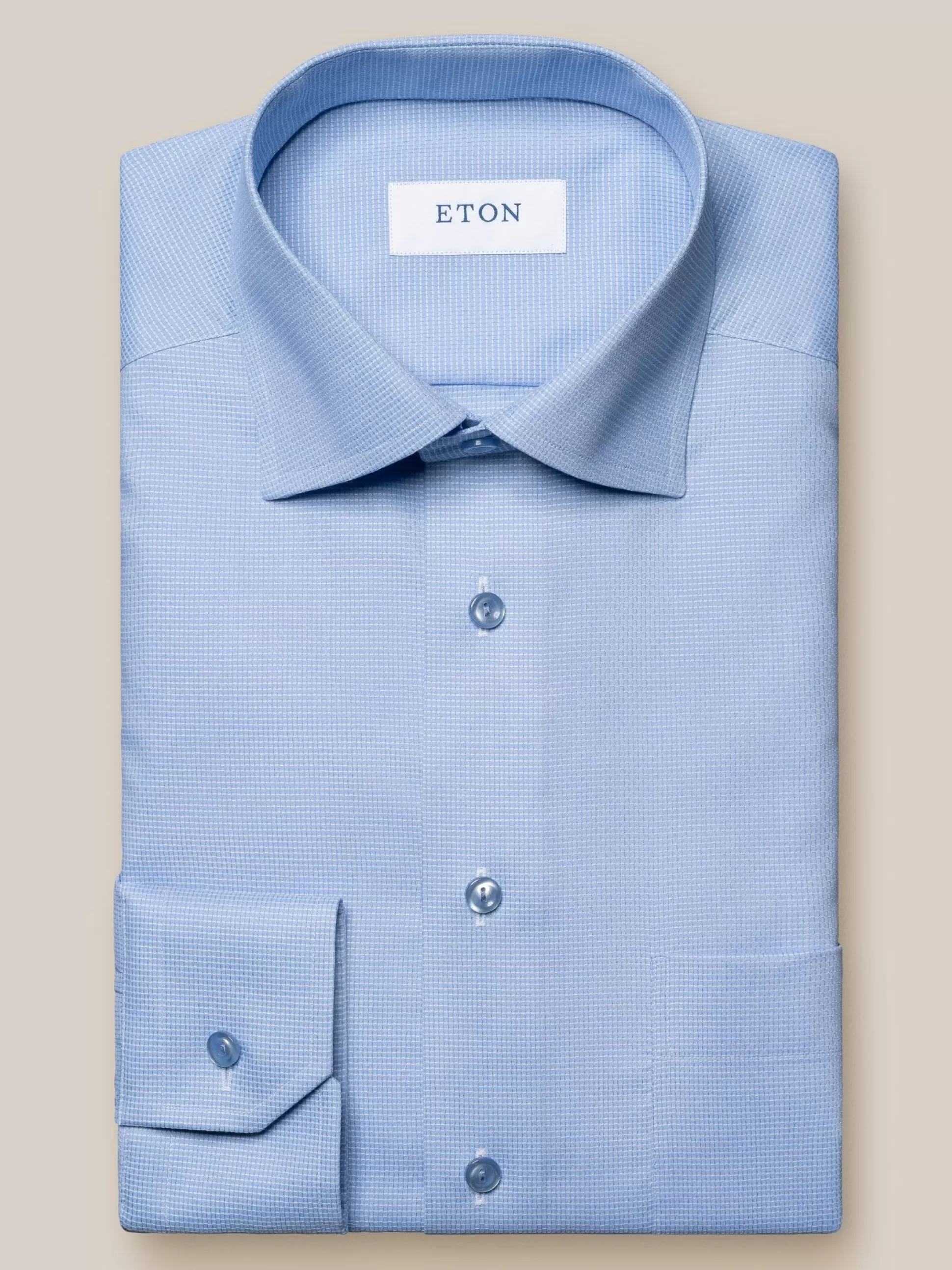 Hot Henry Bucks ETON Cutaway Long Sleeve Shirt Single Cuff Contemporary Fit LIGHT BLUE LIGHT BLUE SC-CONTEMPORARY FIT