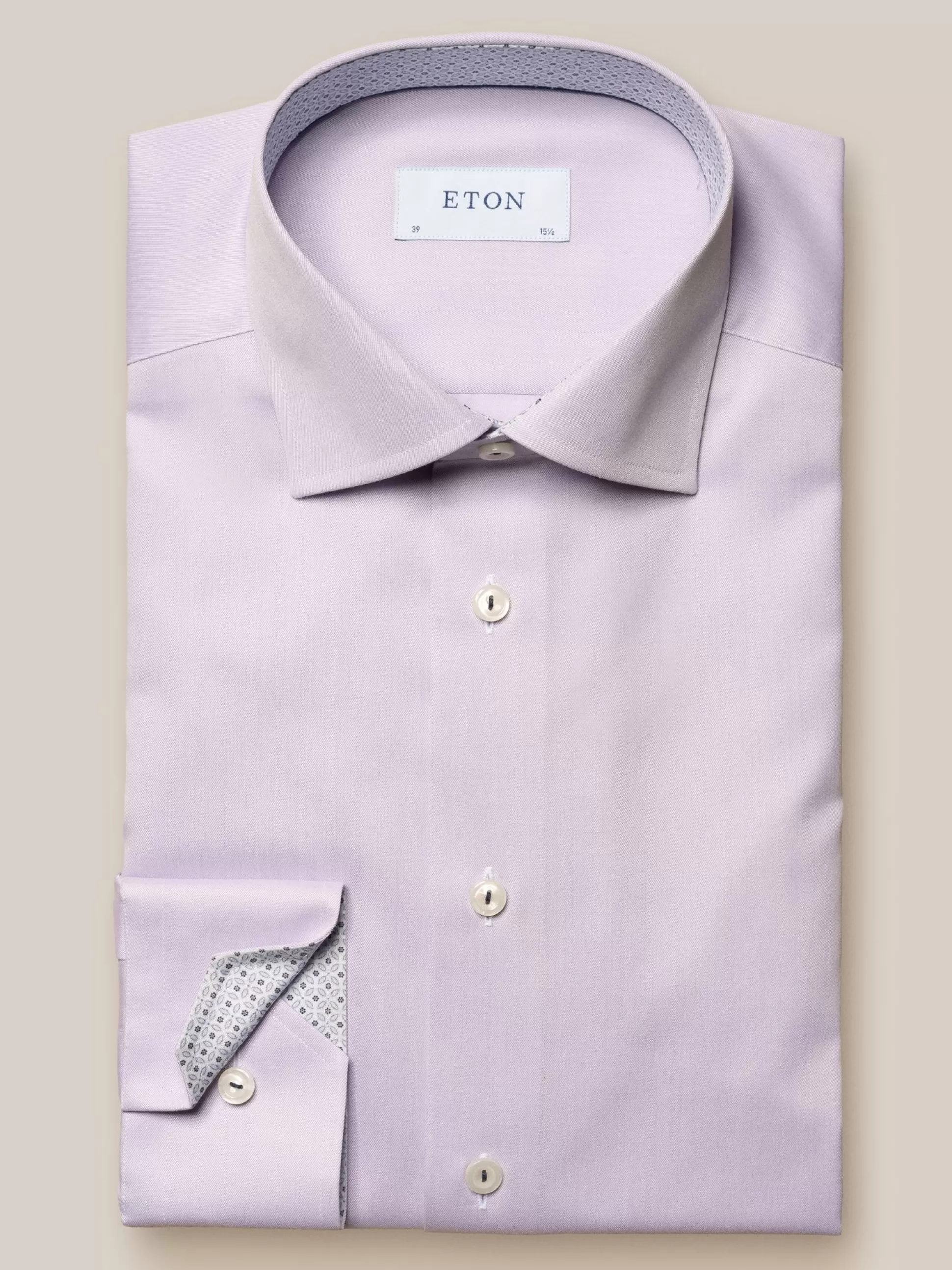 Cheap Henry Bucks ETON Geometric Twill Long Sleeve Shirt Single Cuff Classic Fit MID PURPLE MID PURPLE SC-CLASSIC FIT
