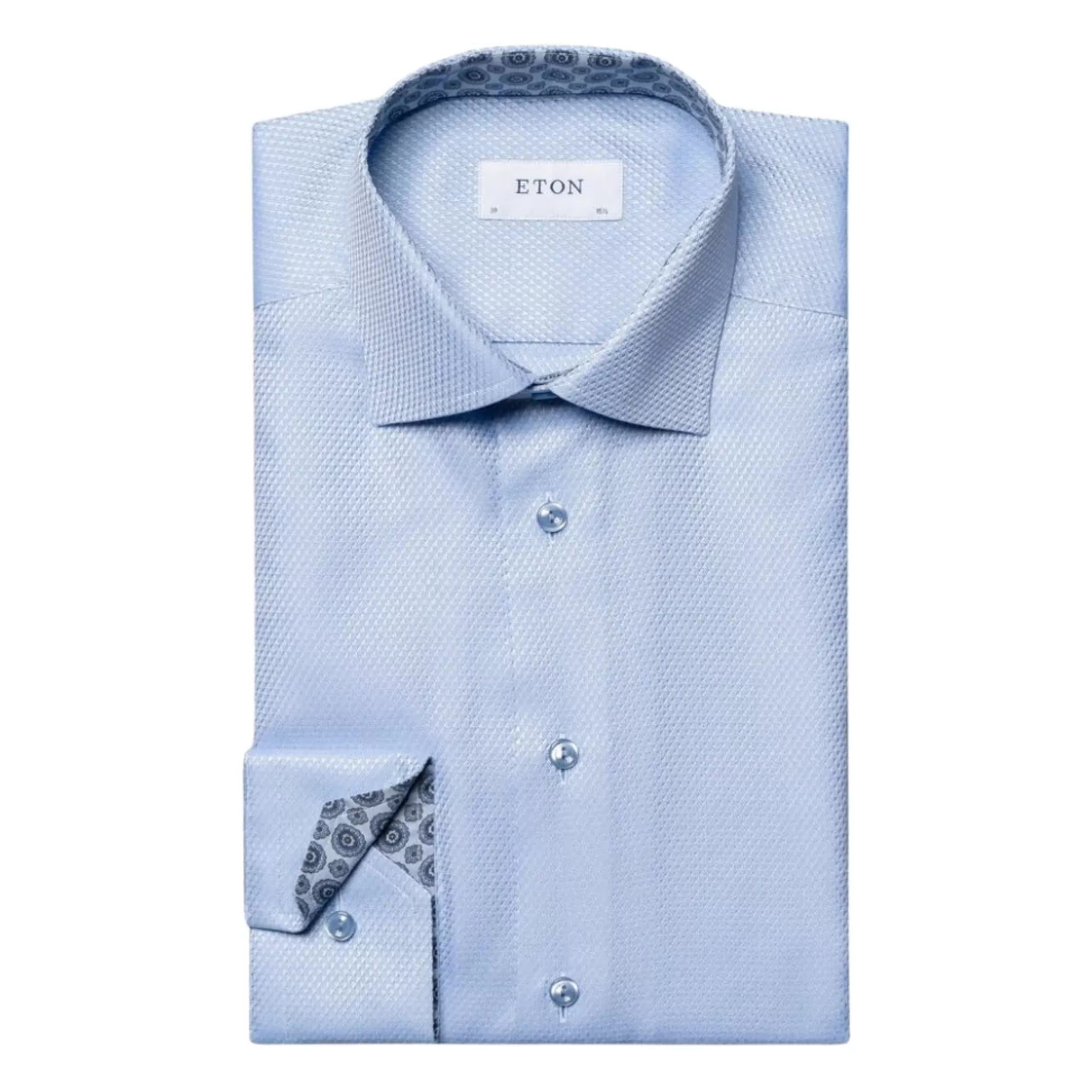 Best Sale Henry Bucks ETON Medallion Effect Long Sleeve Shirt SC Classic Fit LIGHT BLUE LIGHT BLUE SC-CLASSIC FIT