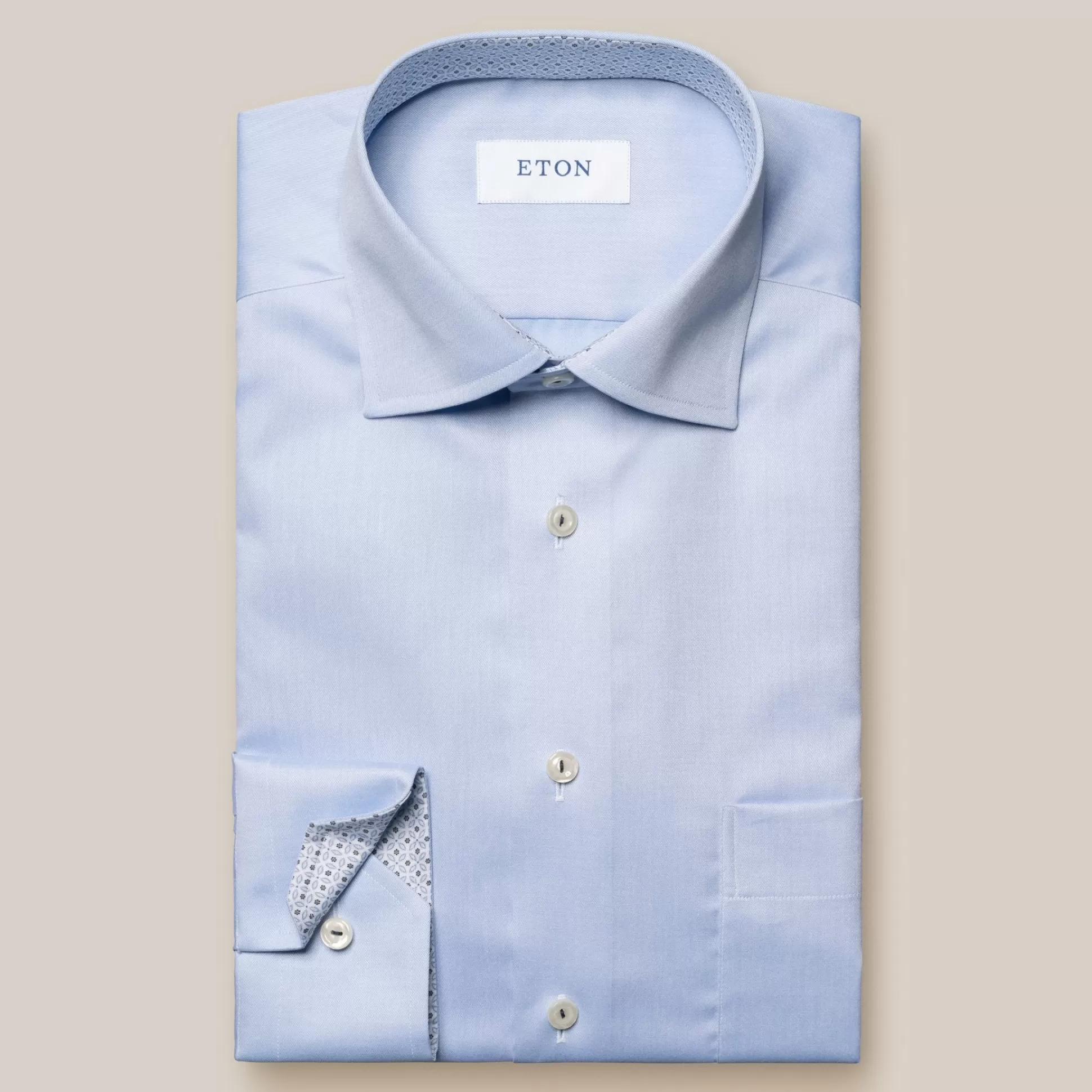 Hot Henry Bucks ETON Stretch Long Sleeve Shirt SC Classic Fit MID BLUE MID BLUE SC-CLASSIC FIT
