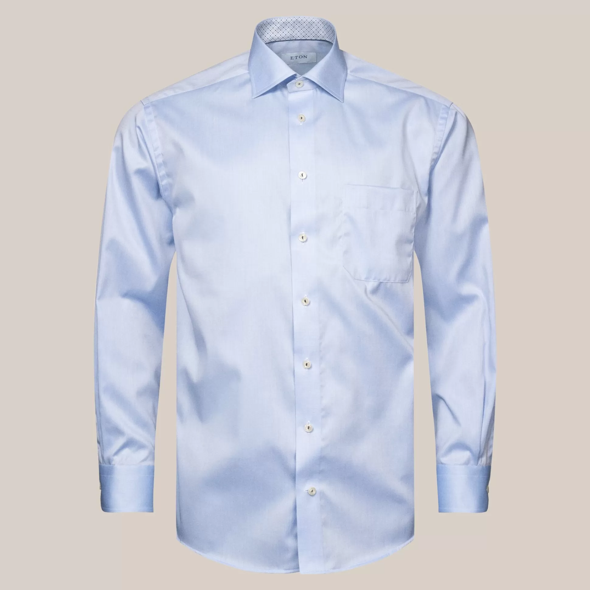 Best Sale Henry Bucks ETON Stretch Long Sleeve Shirt SC Contemporary Fit MID BLUE MID BLUE SC-CONTEMPORARY FIT