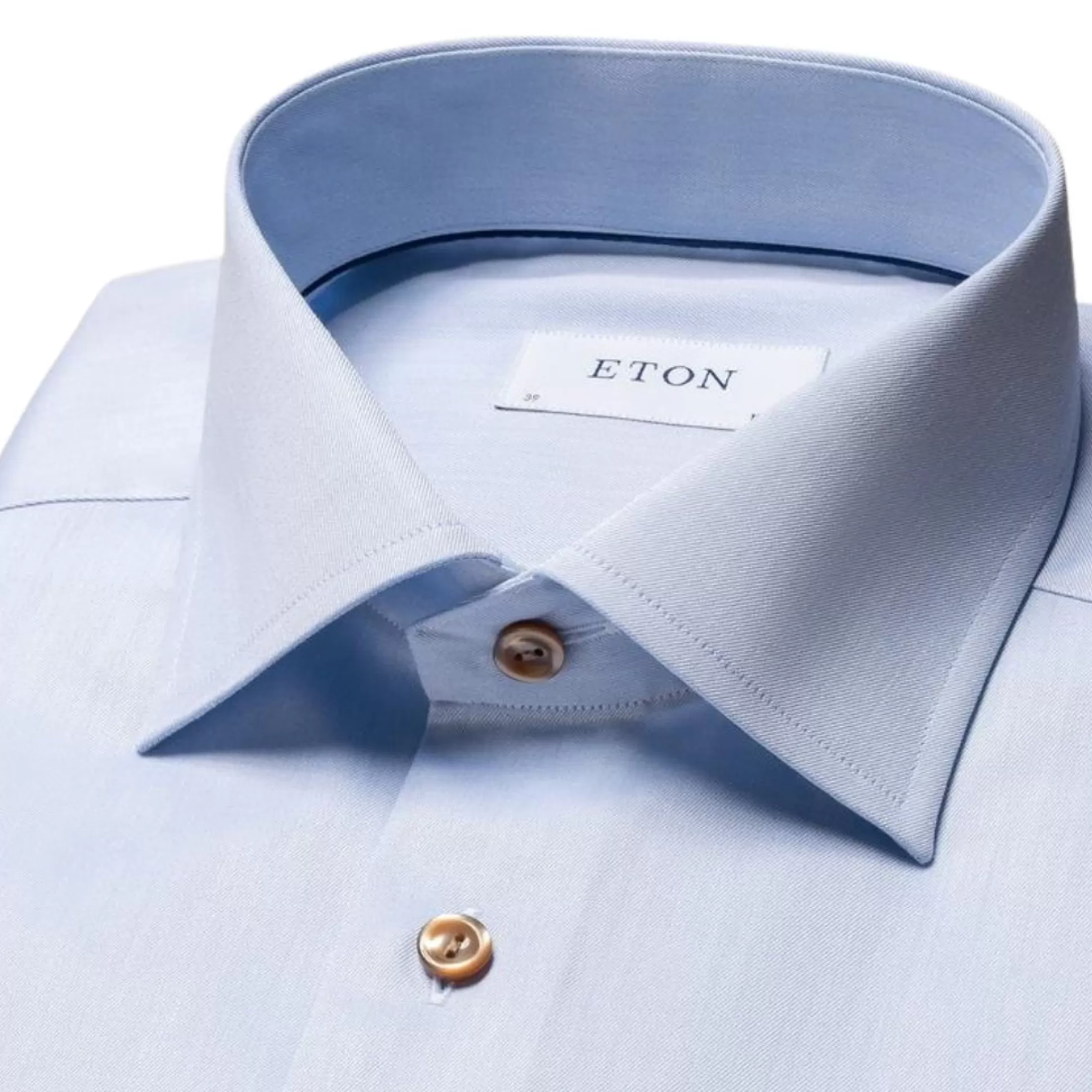 Clearance Henry Bucks ETON Twill Long Sleeve Shirt Single Cuff Classic Fit LIGHT BLUE LIGHT BLUE SC-CLASSIC FIT