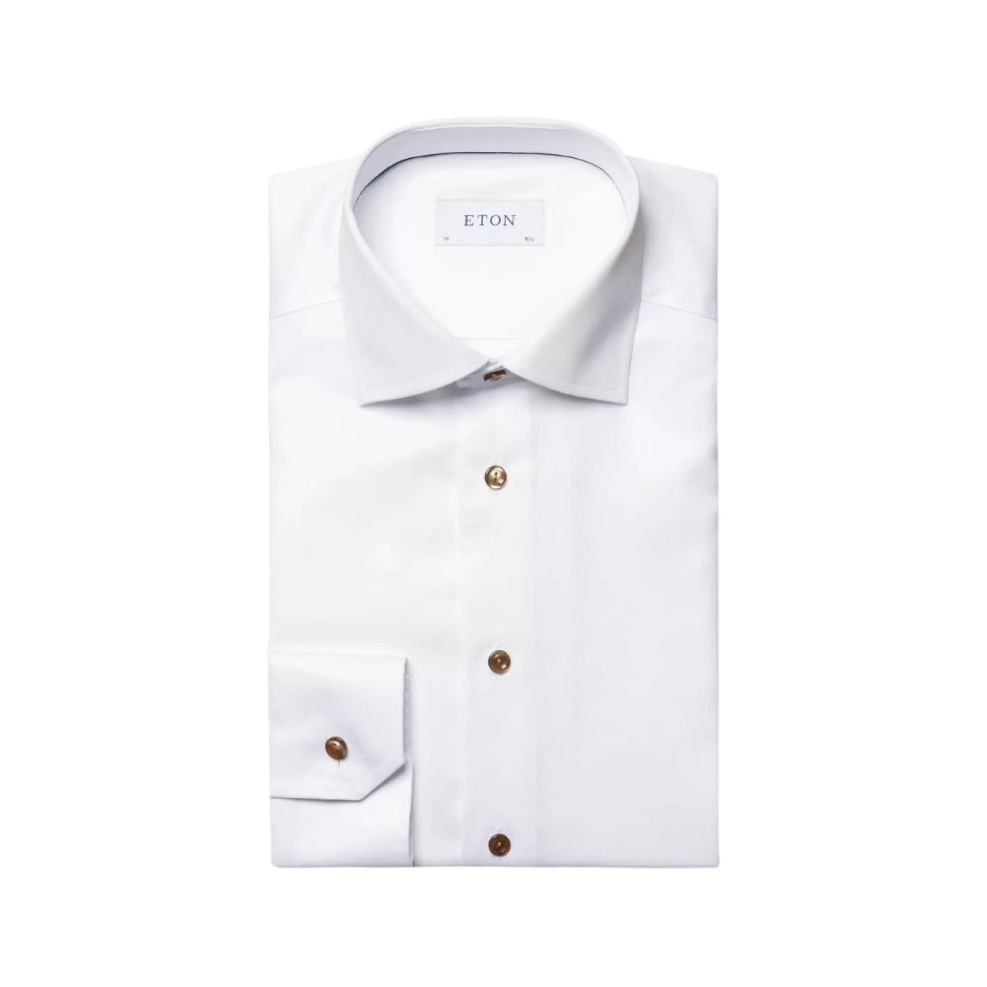 Outlet Henry Bucks ETON Twill Long Sleeve Single Cuff Contemporary Fit Shirt WHITE WHITE SC-CONTEMPORARY FIT