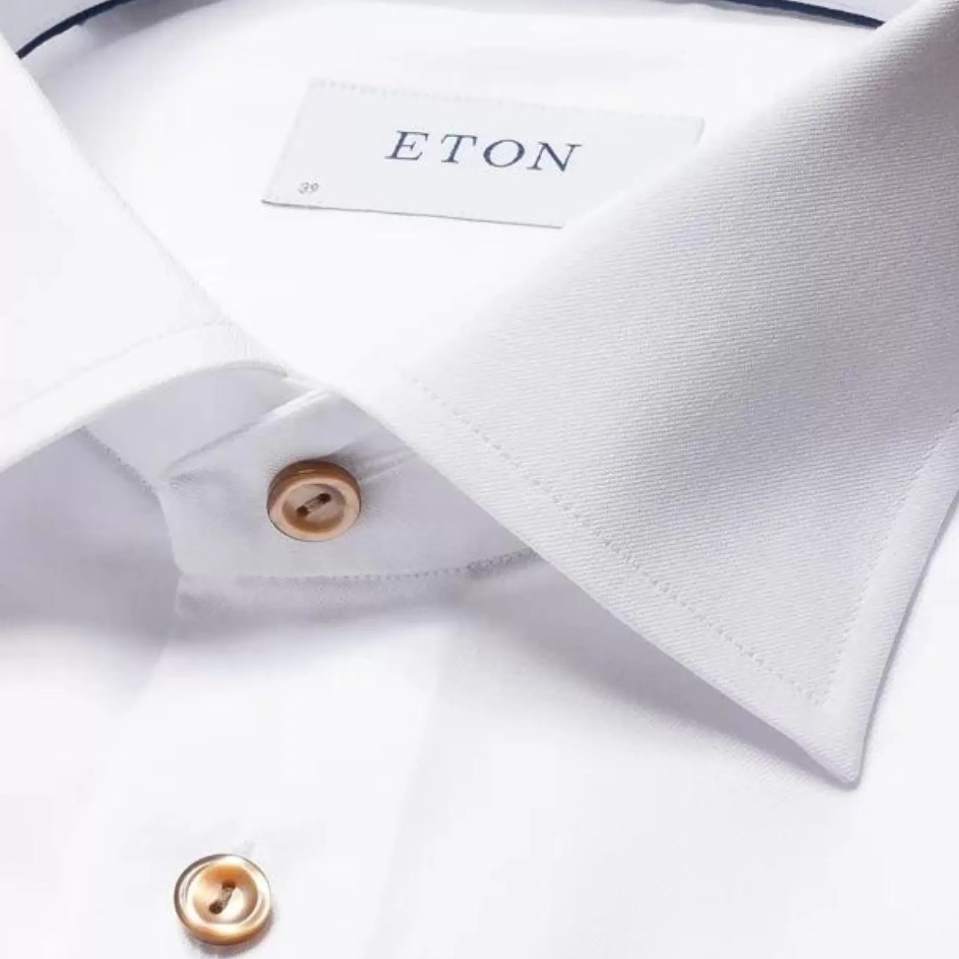 Outlet Henry Bucks ETON Twill Long Sleeve Single Cuff Contemporary Fit Shirt WHITE WHITE SC-CONTEMPORARY FIT