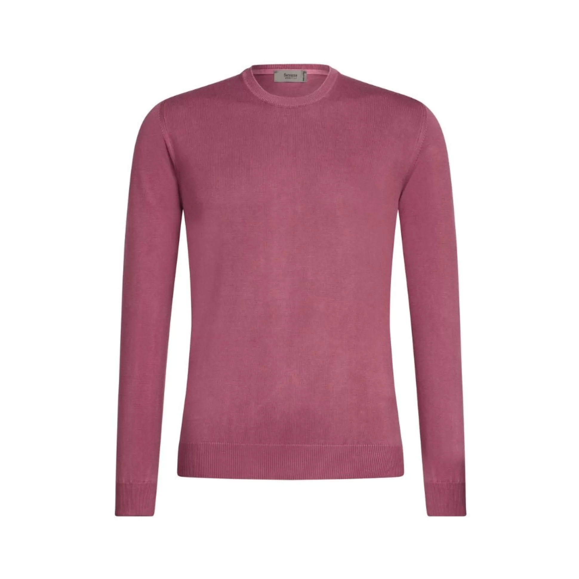 Fashion Henry Bucks FERRANTE Cotton Crewneck Long Sleeve DUSTY PINK