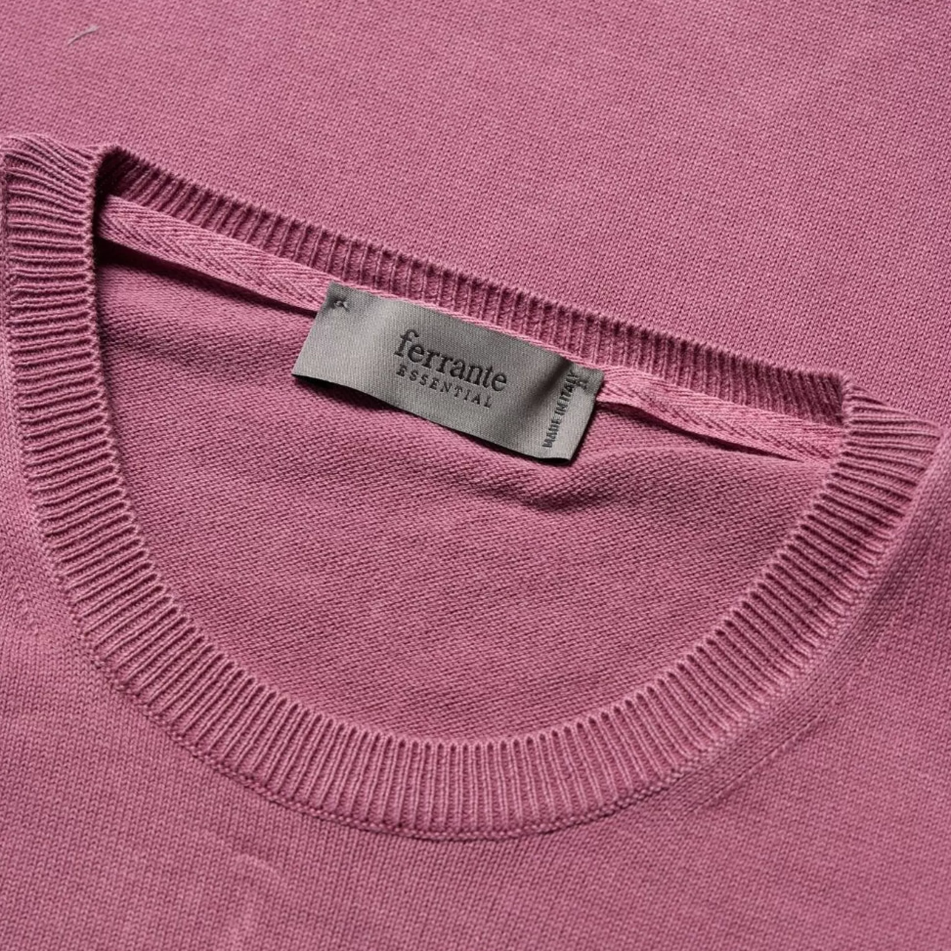 Fashion Henry Bucks FERRANTE Cotton Crewneck Long Sleeve DUSTY PINK