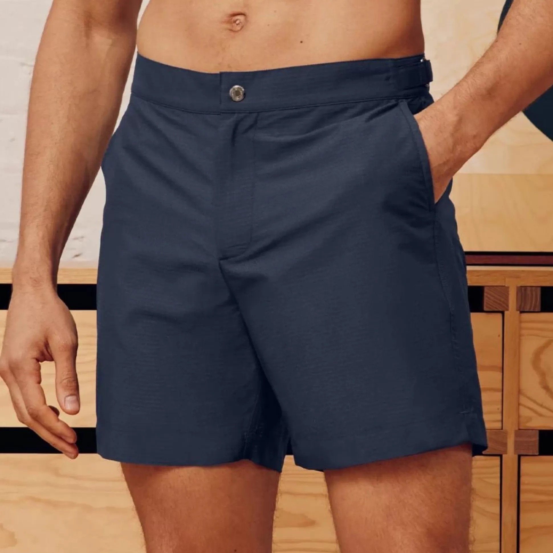 Outlet Henry Bucks FRESCOBAL CARIOCA Rio Tailored Shorts MIDNIGHT NAVY REG