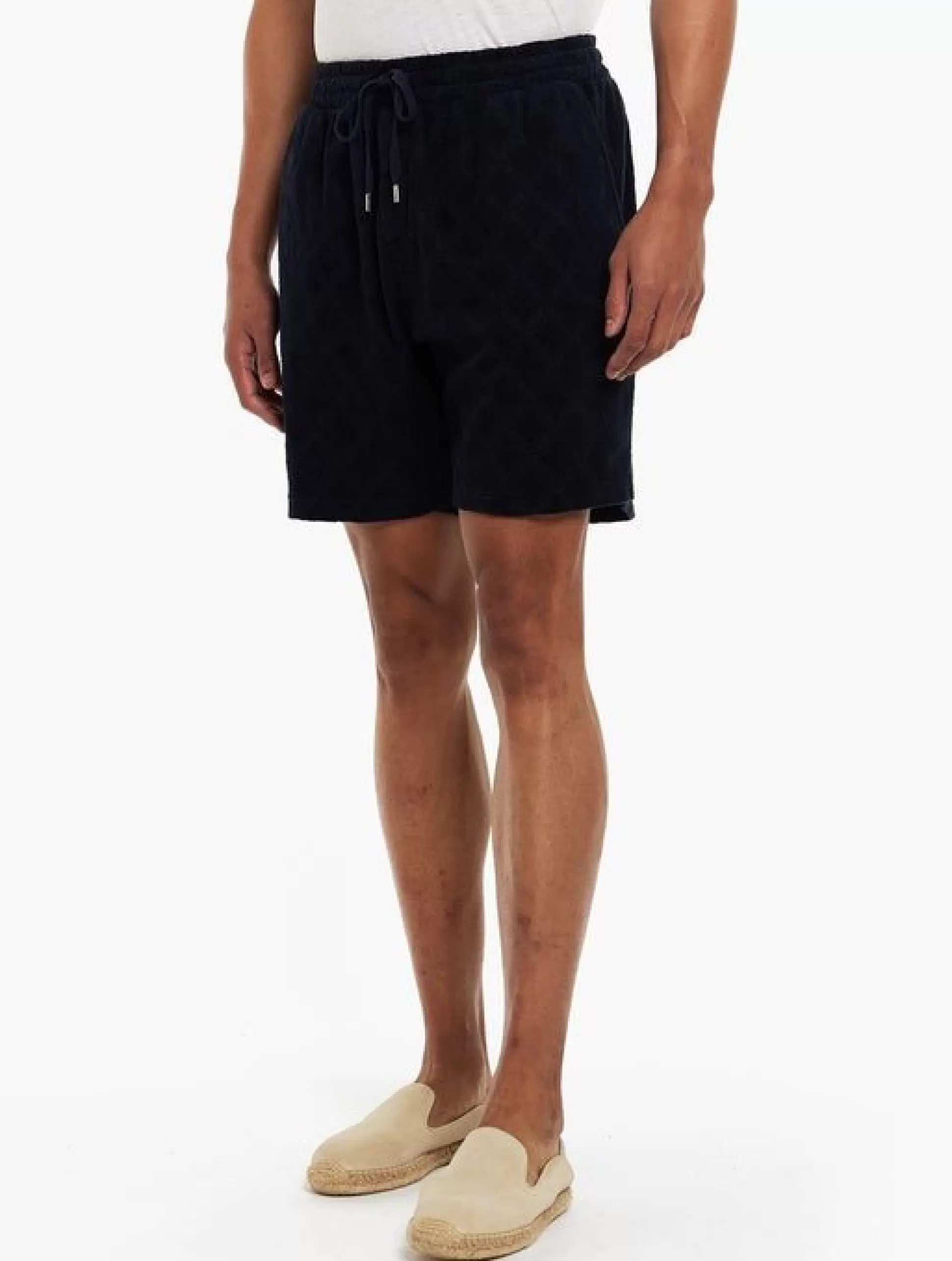 Hot Henry Bucks FRESCOBOL CARIOCA Treliça Augusto Terry Cotton Jacquard Shorts NAVY