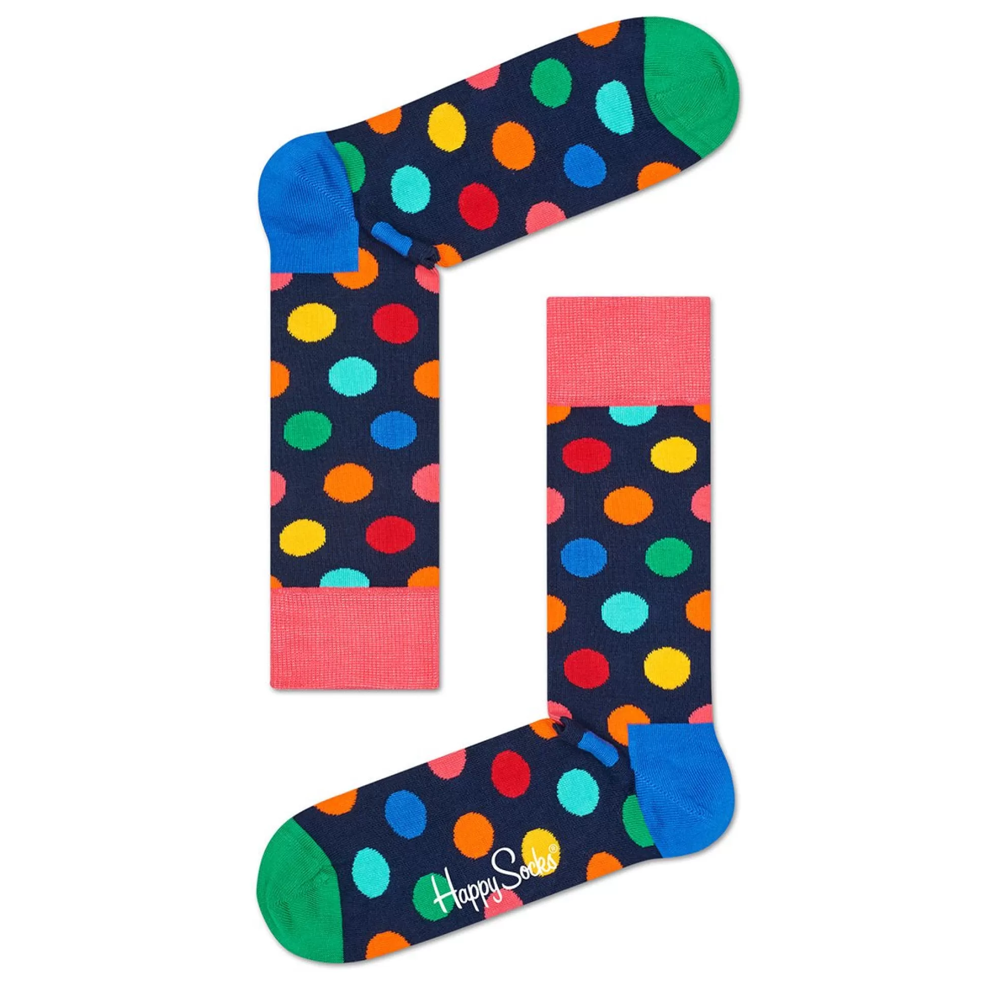 Fashion Henry Bucks HAPPY SOCKS BIG DOT NAVY