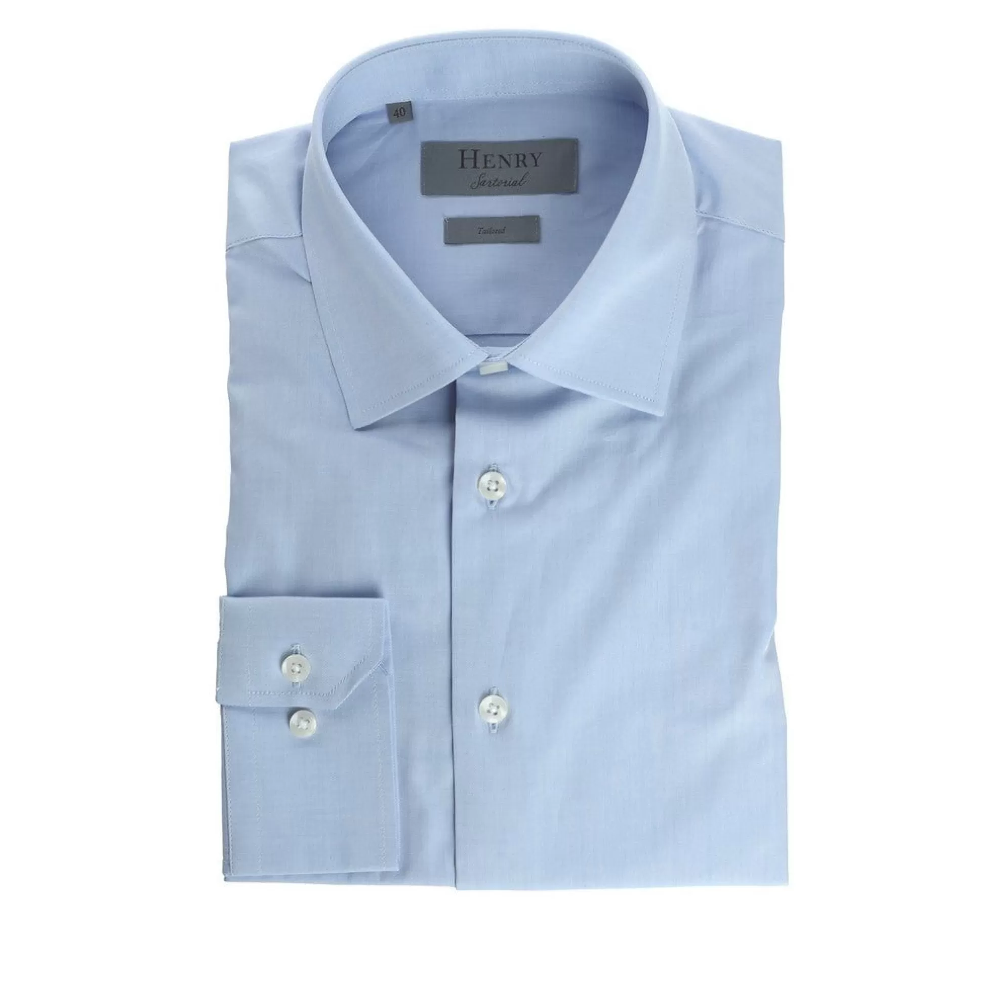 Fashion Henry Bucks HENRY SARTORIAL 100% Cotton Single Cuff Shirt MIDNIGHT BLUE MIDNIGHT BLUE SC