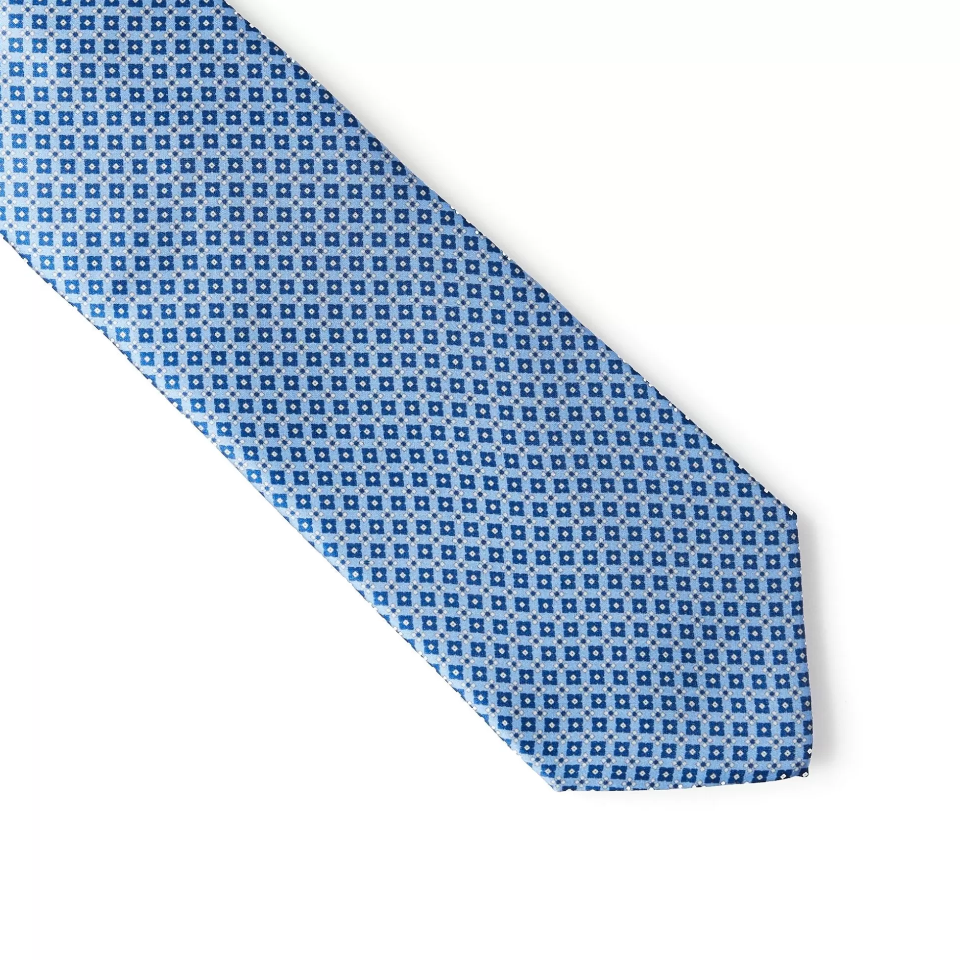 Fashion Henry Bucks HENRY SARTORIAL 3 Fold Raso Stampato Tie SKY/BLUE