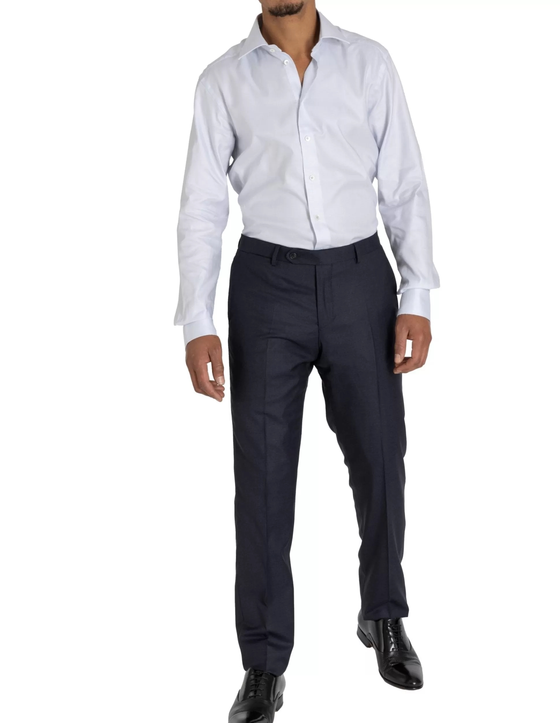 Hot Henry Bucks HENRY SARTORIAL Bedford Shirt Single Cuff Contemporary Fit Silver SILVER SC-CONTEMPORARY FIT