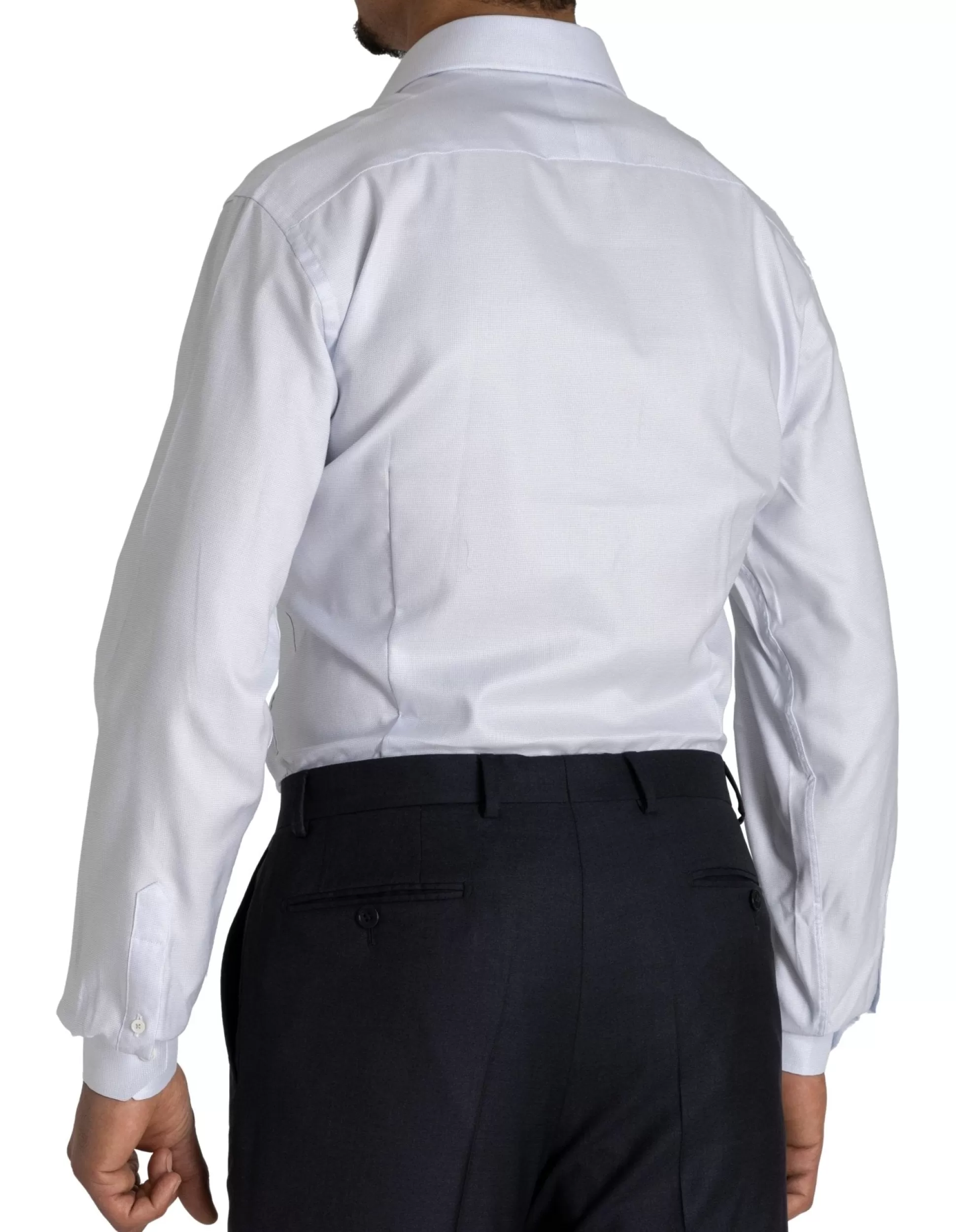 Hot Henry Bucks HENRY SARTORIAL Bedford Shirt Single Cuff Contemporary Fit Silver SILVER SC-CONTEMPORARY FIT