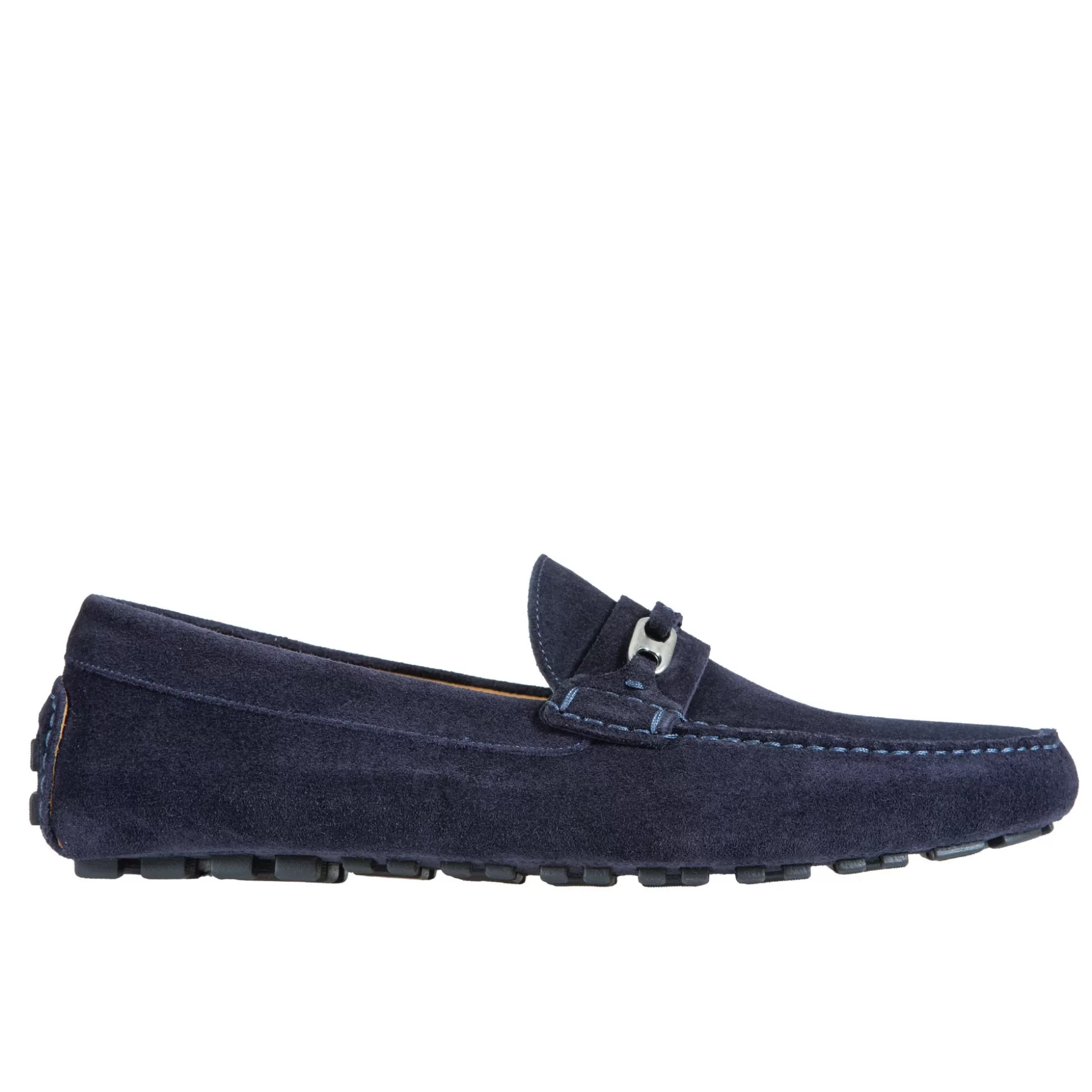 Online Henry Bucks HENRY SARTORIAL Calf Driving Shoes With Metal Trim NAVY