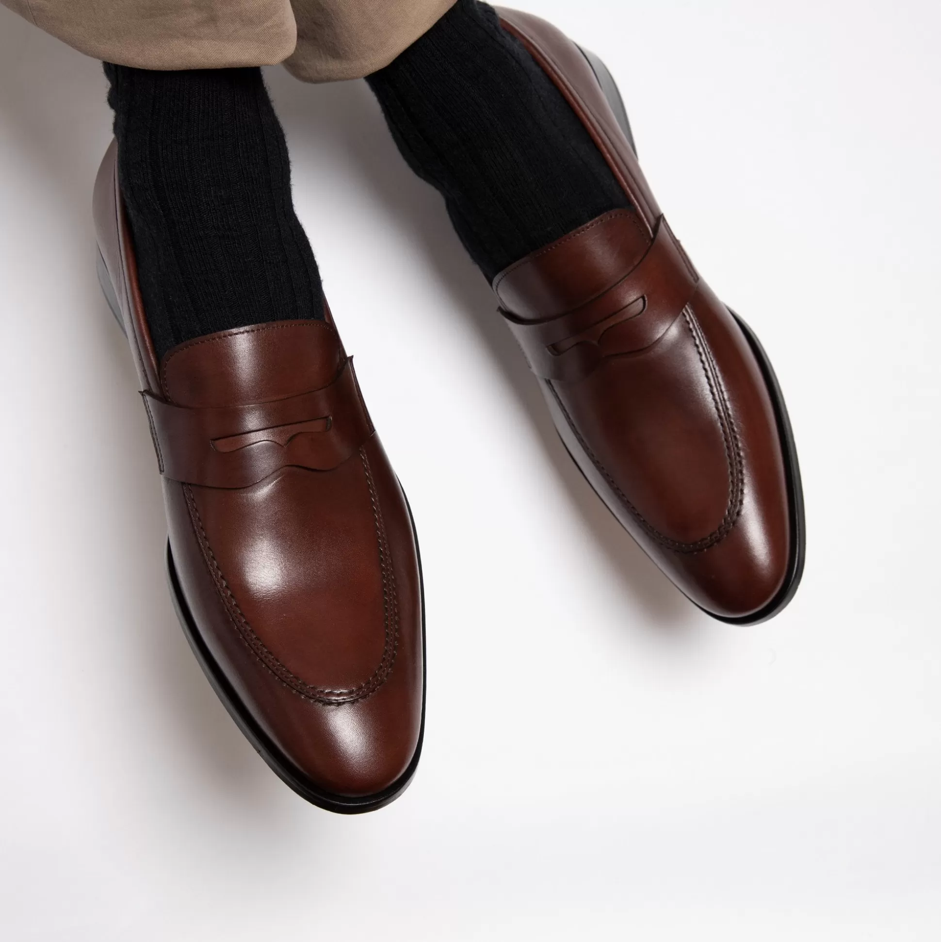 Discount Henry Bucks HENRY SARTORIAL Campbell Loafers CHERRY