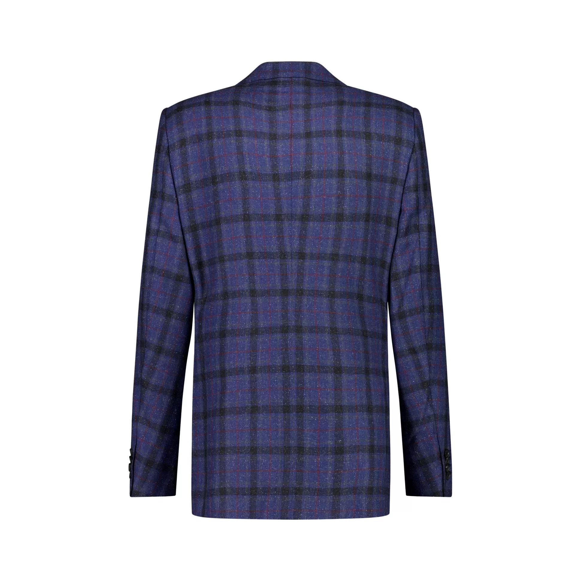 New Henry Bucks HENRY SARTORIAL DORMEUIL Wool/Silk Check Jacket BURGUNDY/NAVY REG