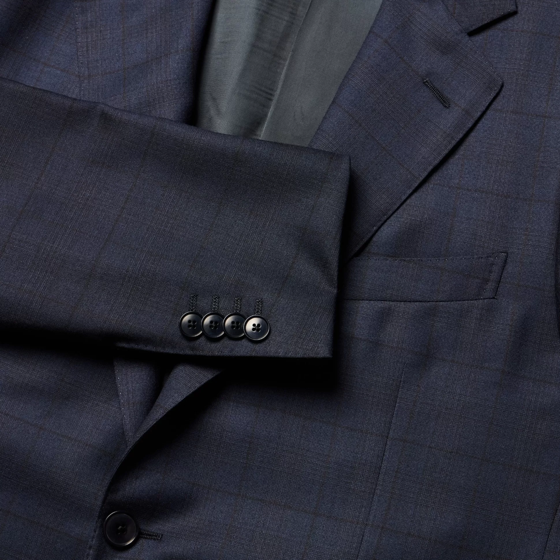 Best Sale Henry Bucks HENRY SARTORIAL HERITAGE Check Suit NAVY REG