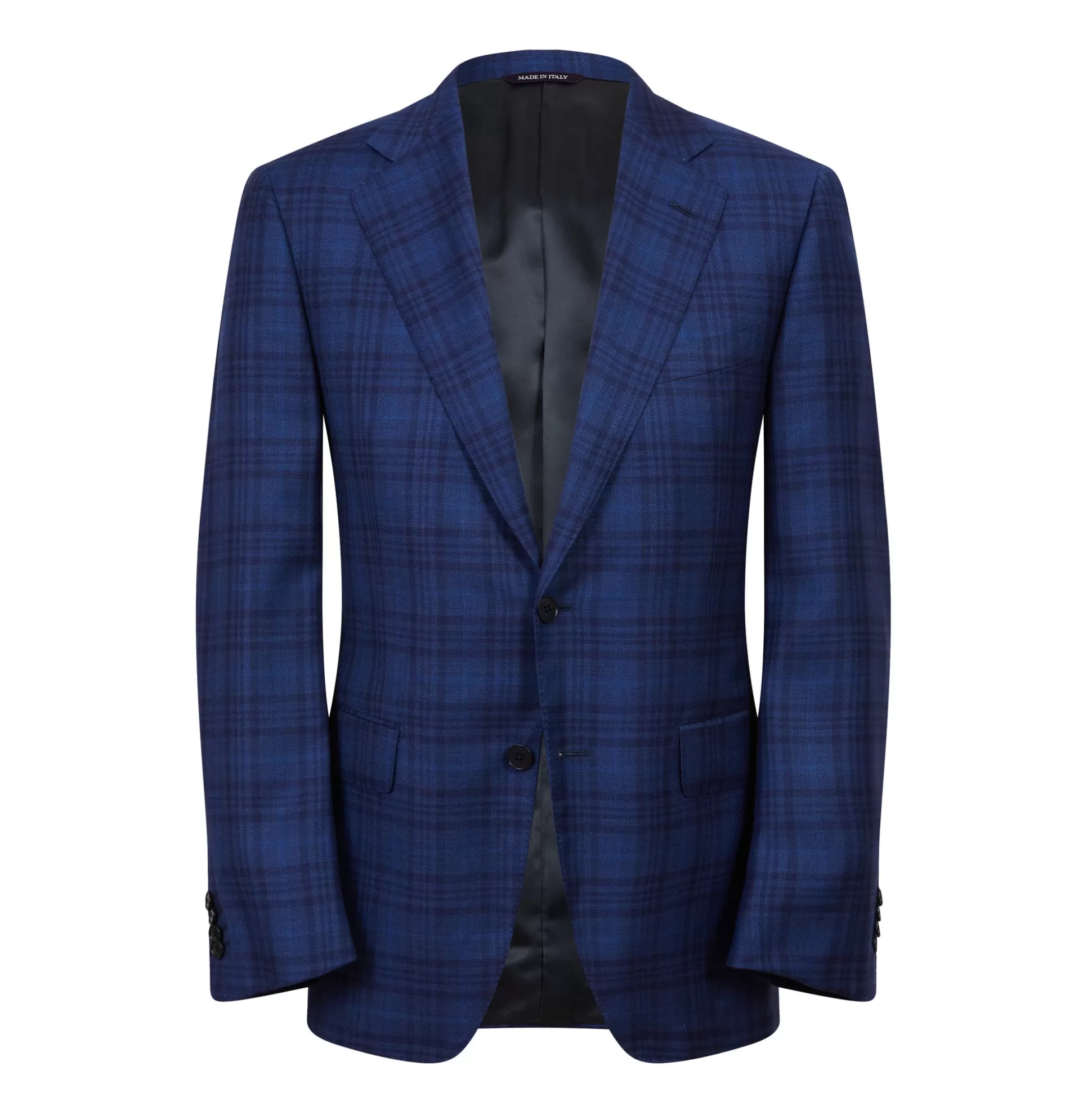 New Henry Bucks HENRY SARTORIAL HERITAGE Zegna Traveller™ Large Check Blazer NAVY/BLACK REG