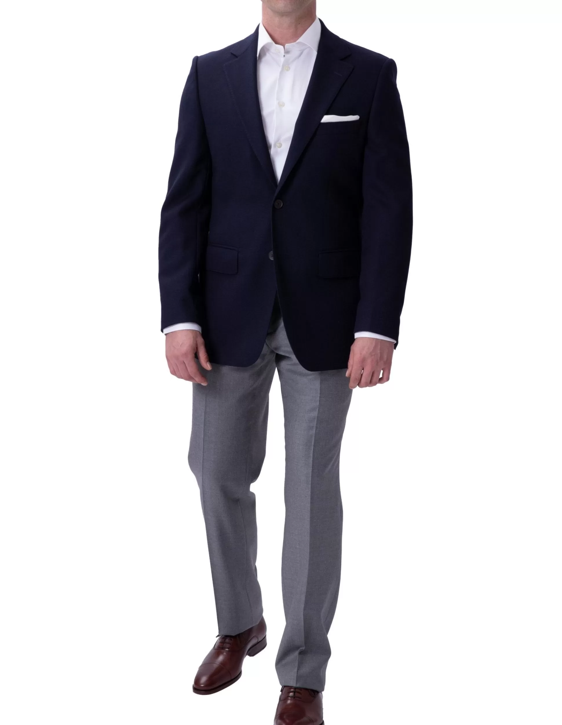 New Henry Bucks HENRY SARTORIAL London High Twist Travel Blazer INDIGO LG