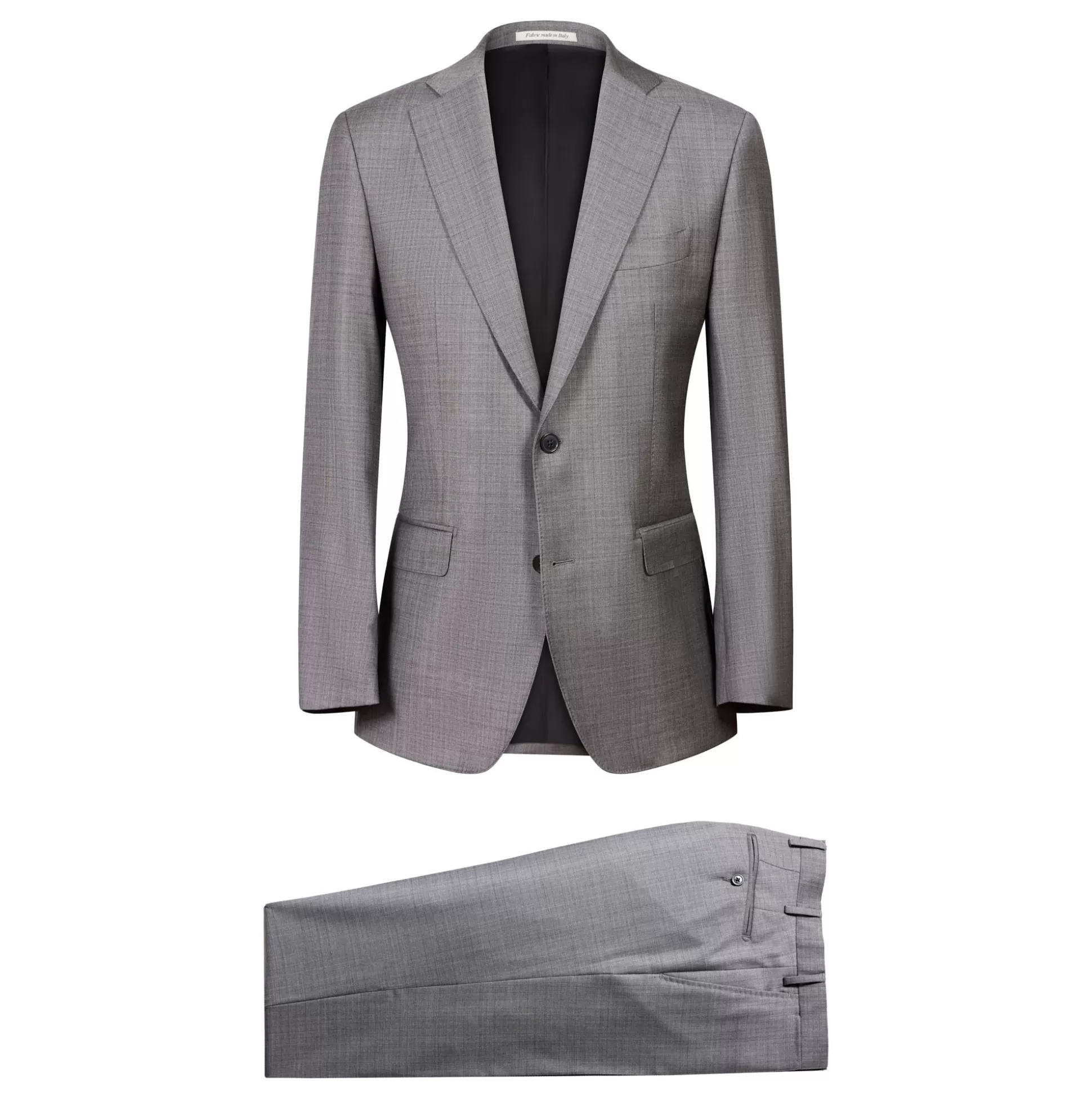 Best Sale Henry Bucks HENRY SARTORIAL Loro Piana 1/2 Canvas Suit GREY BLUE
