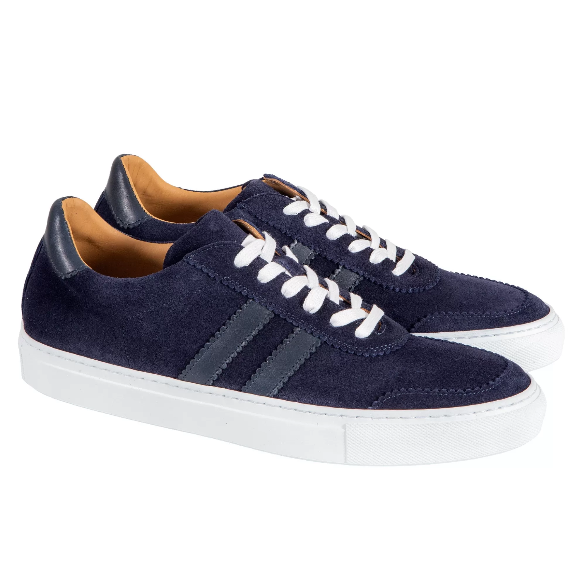 Discount Henry Bucks HENRY SARTORIAL Suede Leather Sneakers NAVY