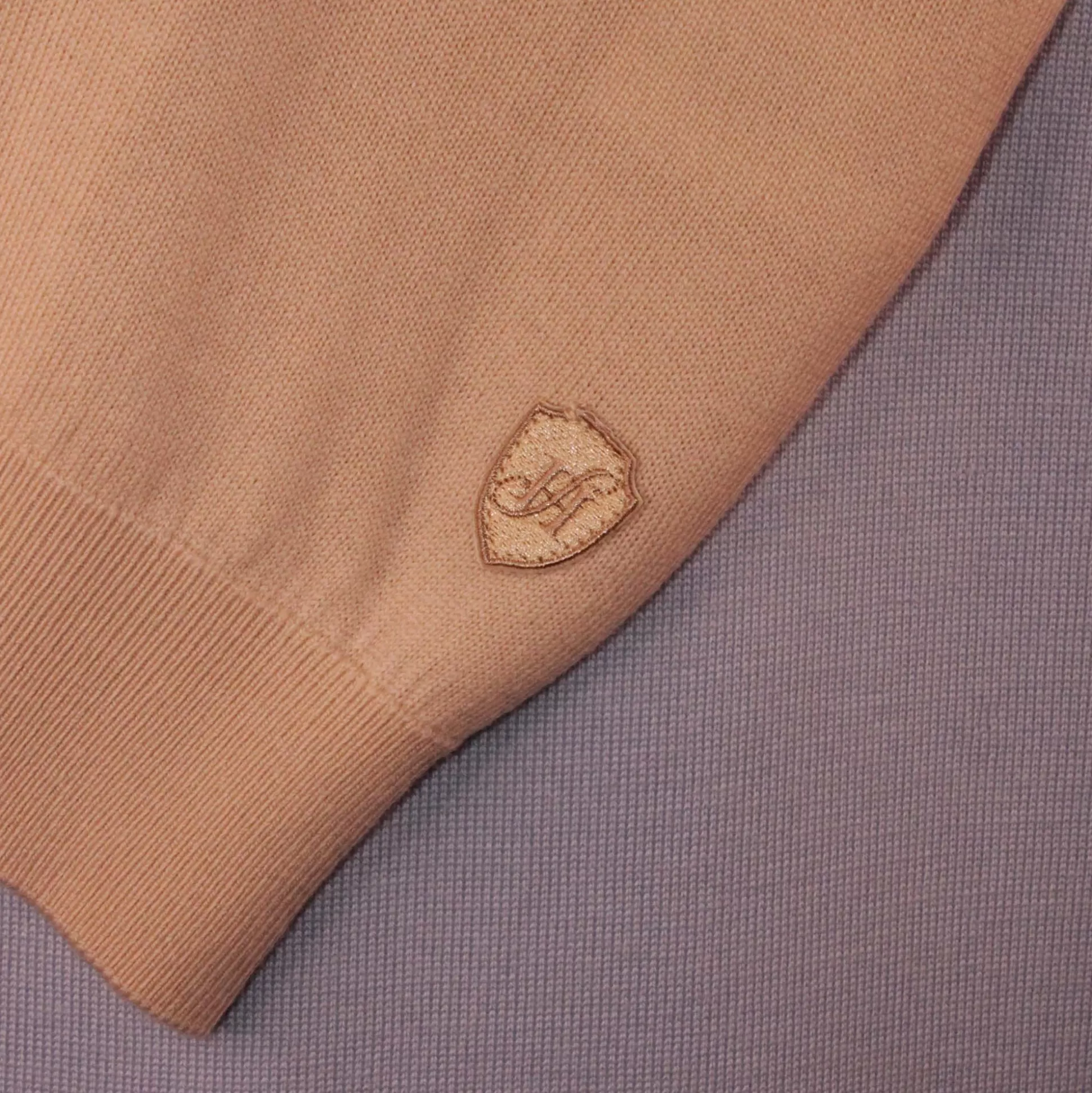 Discount Henry Bucks HENRY SARTORIAL V-Neck Jumper LIGHT BROWN
