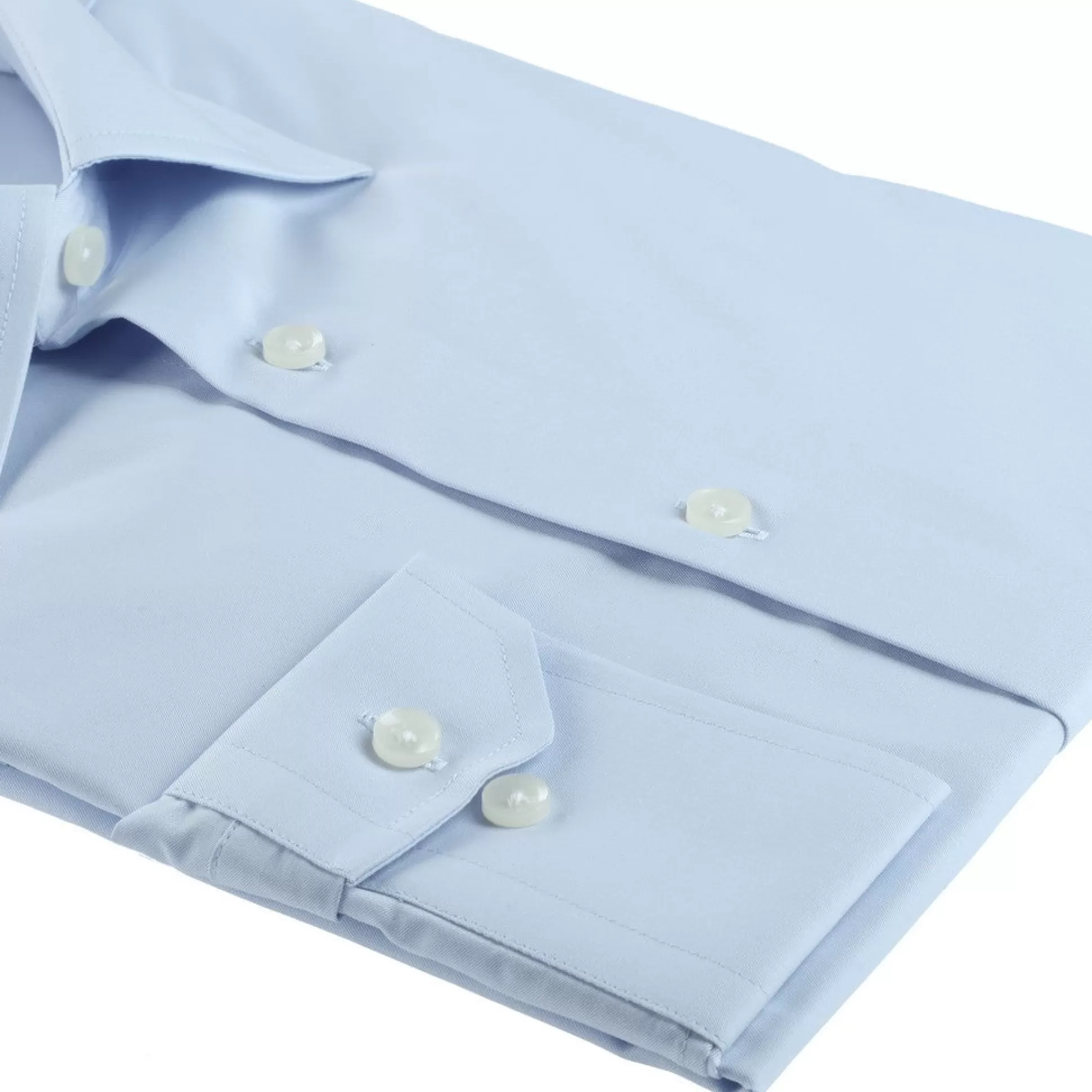 Clearance Henry Bucks HENRY SARTORIAL White Collar Single Cuff Shirt BABY BLUE BABY BLUE SC