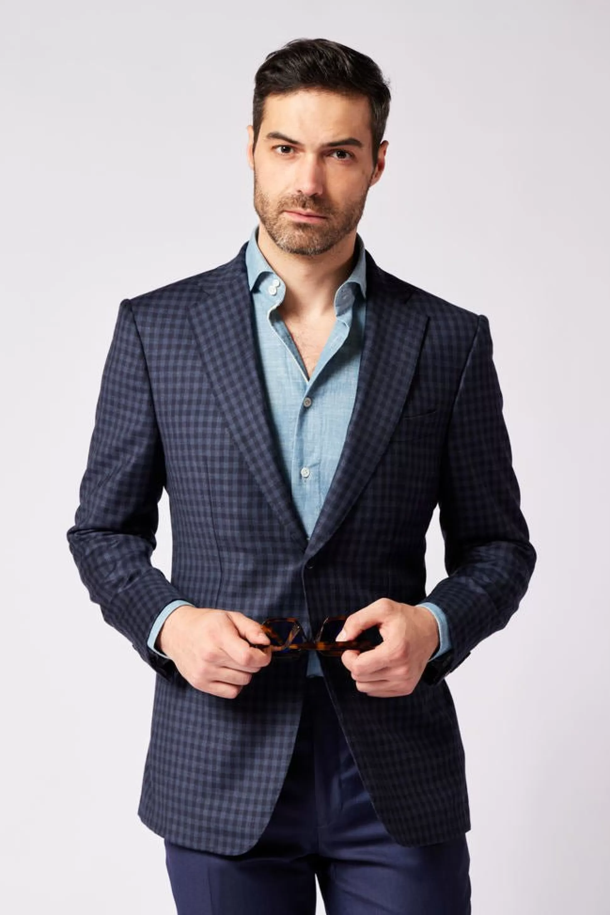 Outlet Henry Bucks HENRY SARTORIAL X 100 HANDS Chambray Shirt LIGHT DENIM