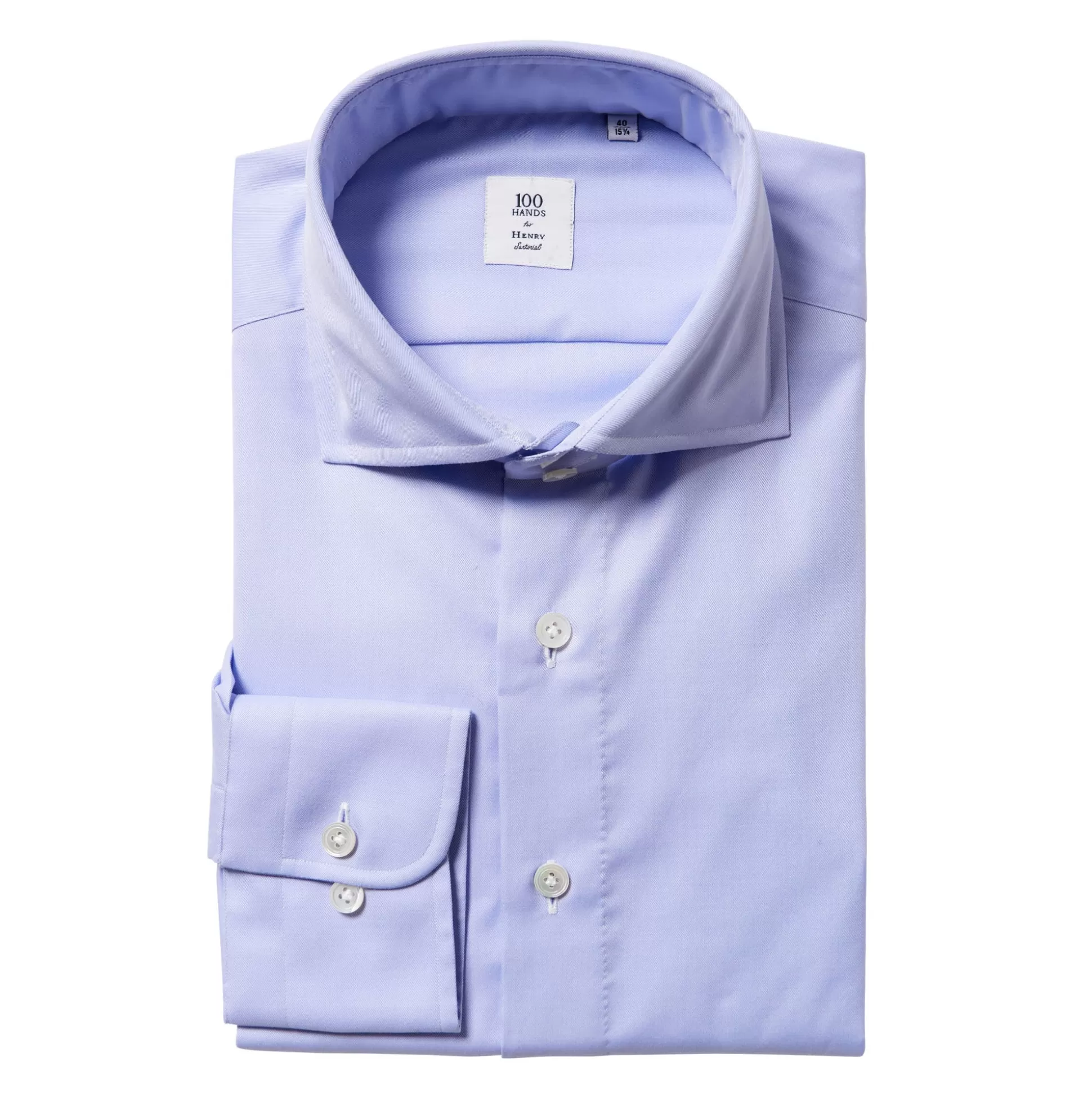 Hot Henry Bucks HENRY SARTORIAL X 100 HANDS Fine Twill Shirt PALE PURPLE