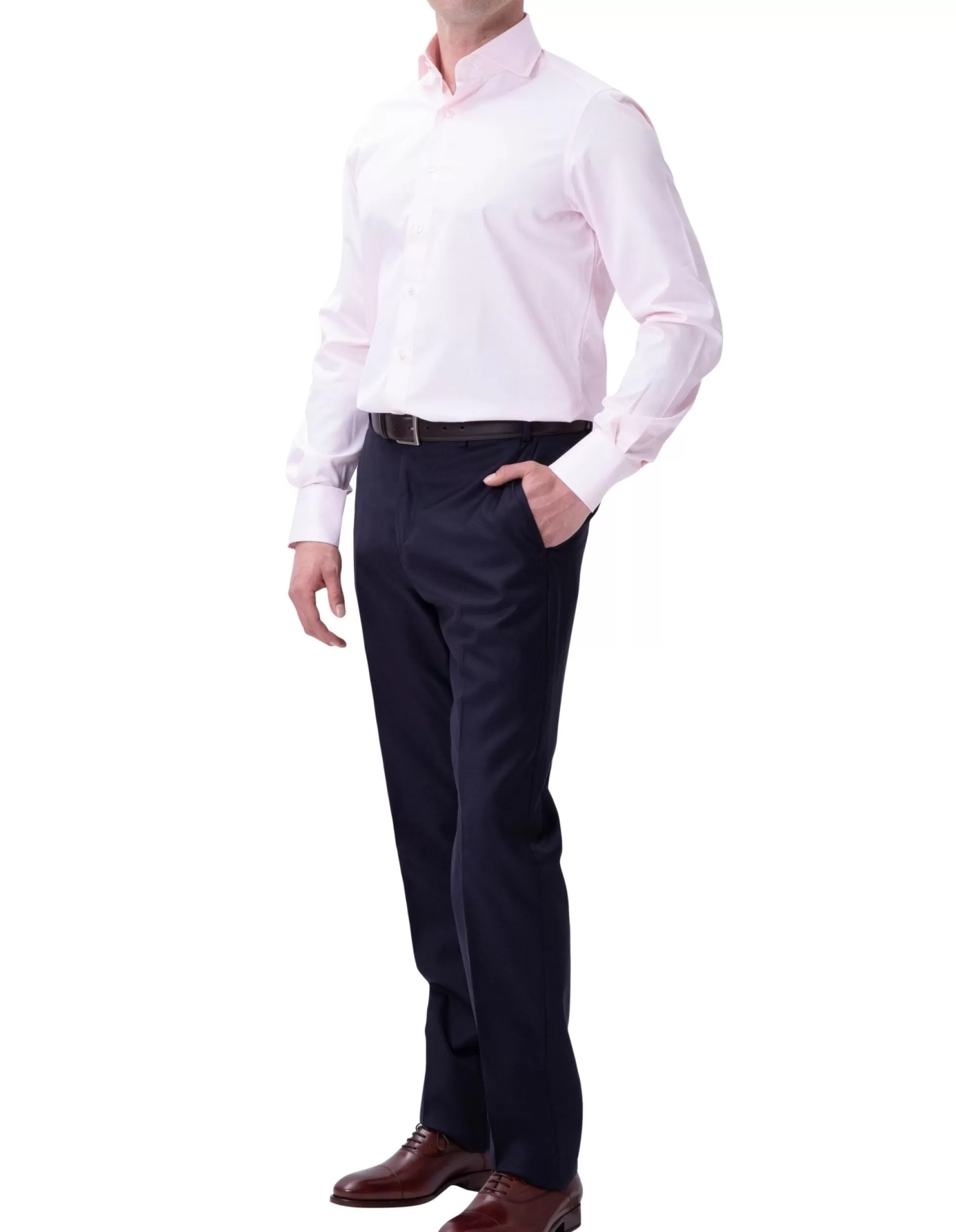 Fashion Henry Bucks HENRY SARTORIAL X 100 HANDS Twill Shirt LIGHT PINK