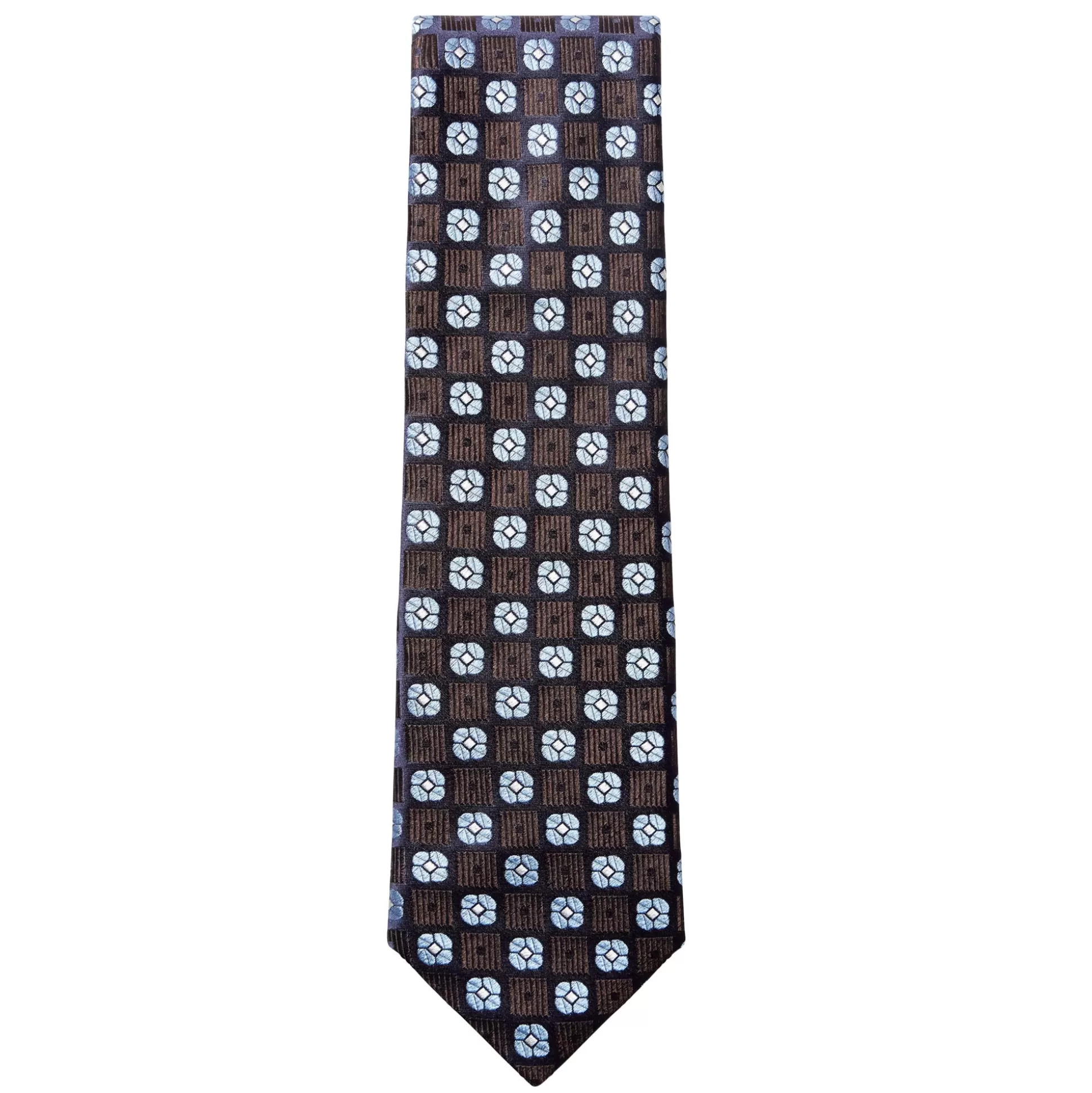 Discount Henry Bucks HENRY SARTORIAL X ASCOT Floral Silk Tie BROWN/BLUE