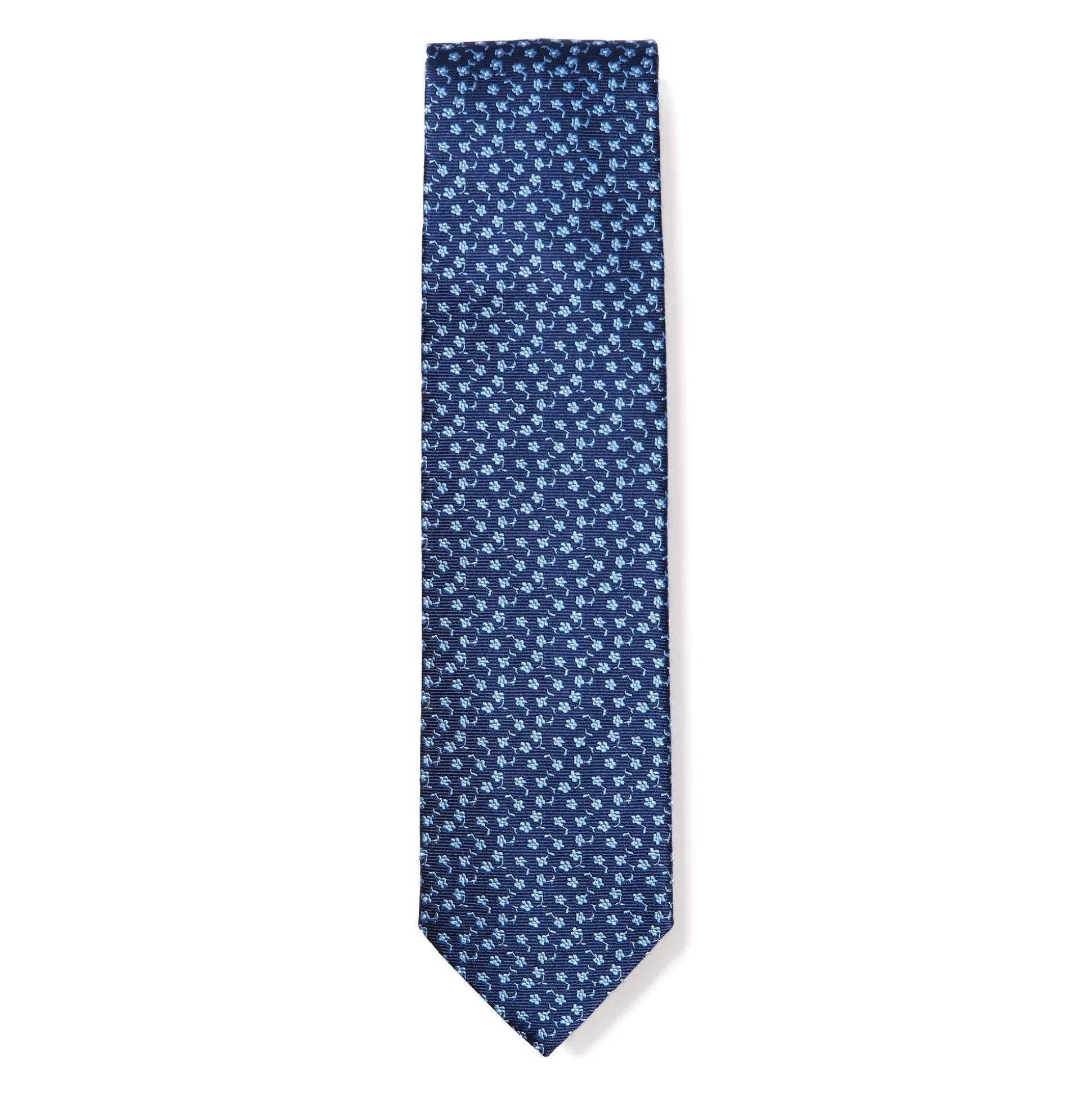 Outlet Henry Bucks HENRY SARTORIAL X CANTINI Floral Silk Tie NAVY/SKY