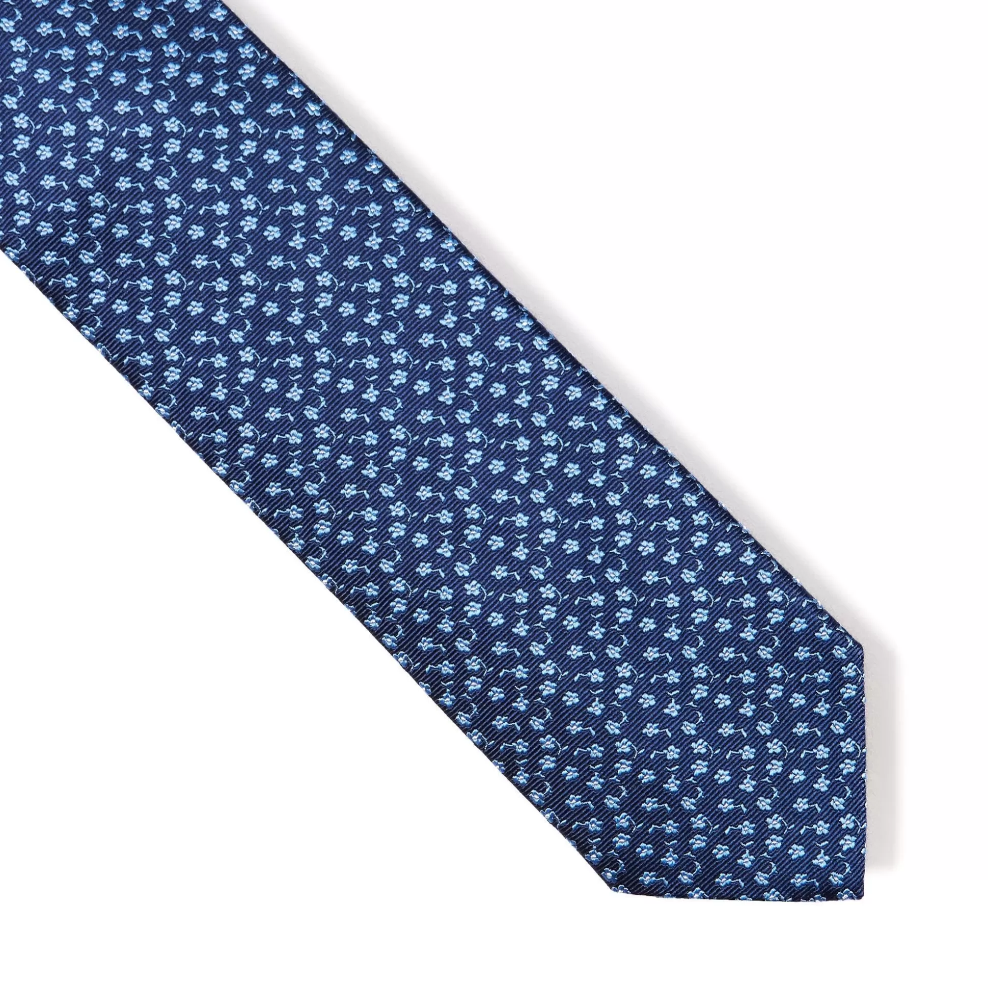 Outlet Henry Bucks HENRY SARTORIAL X CANTINI Floral Silk Tie NAVY/SKY