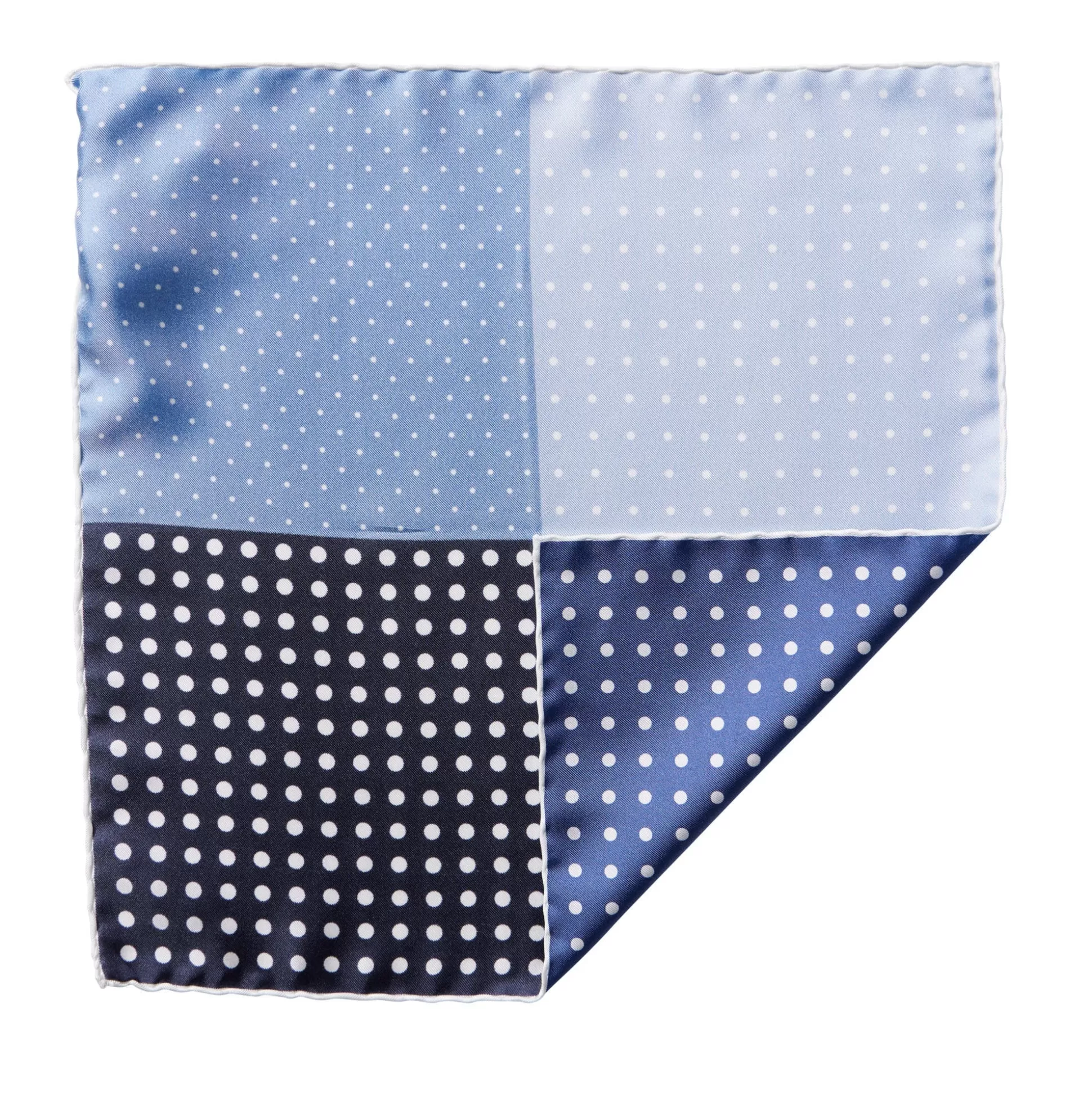 Cheap Henry Bucks HENRY SARTORIAL X CANTINI Print Dot Pocket Square BLUE MULTI