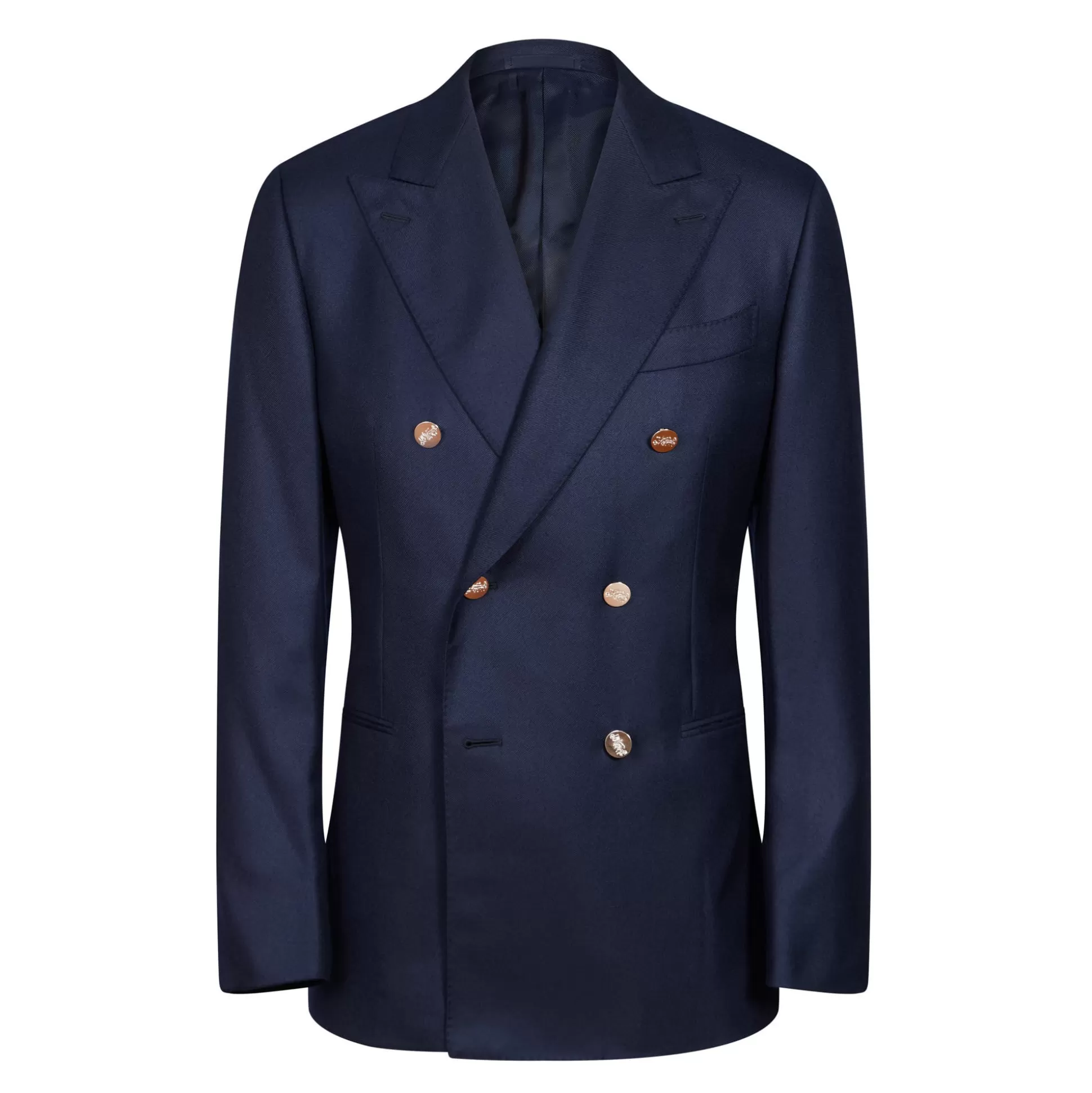 Online Henry Bucks HENRY SARTORIAL X CARUSO Double Breasted Norma Blazer NAVY REG